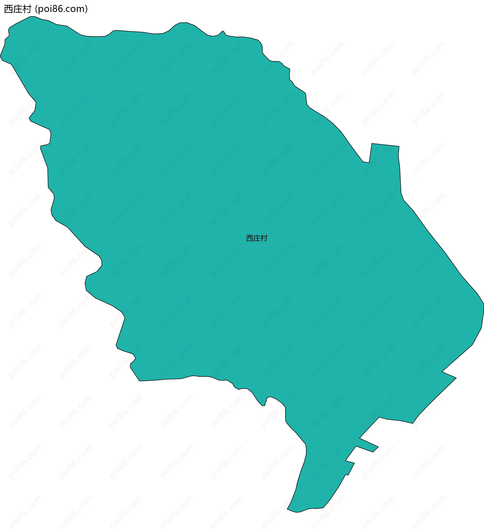 西庄村边界地图