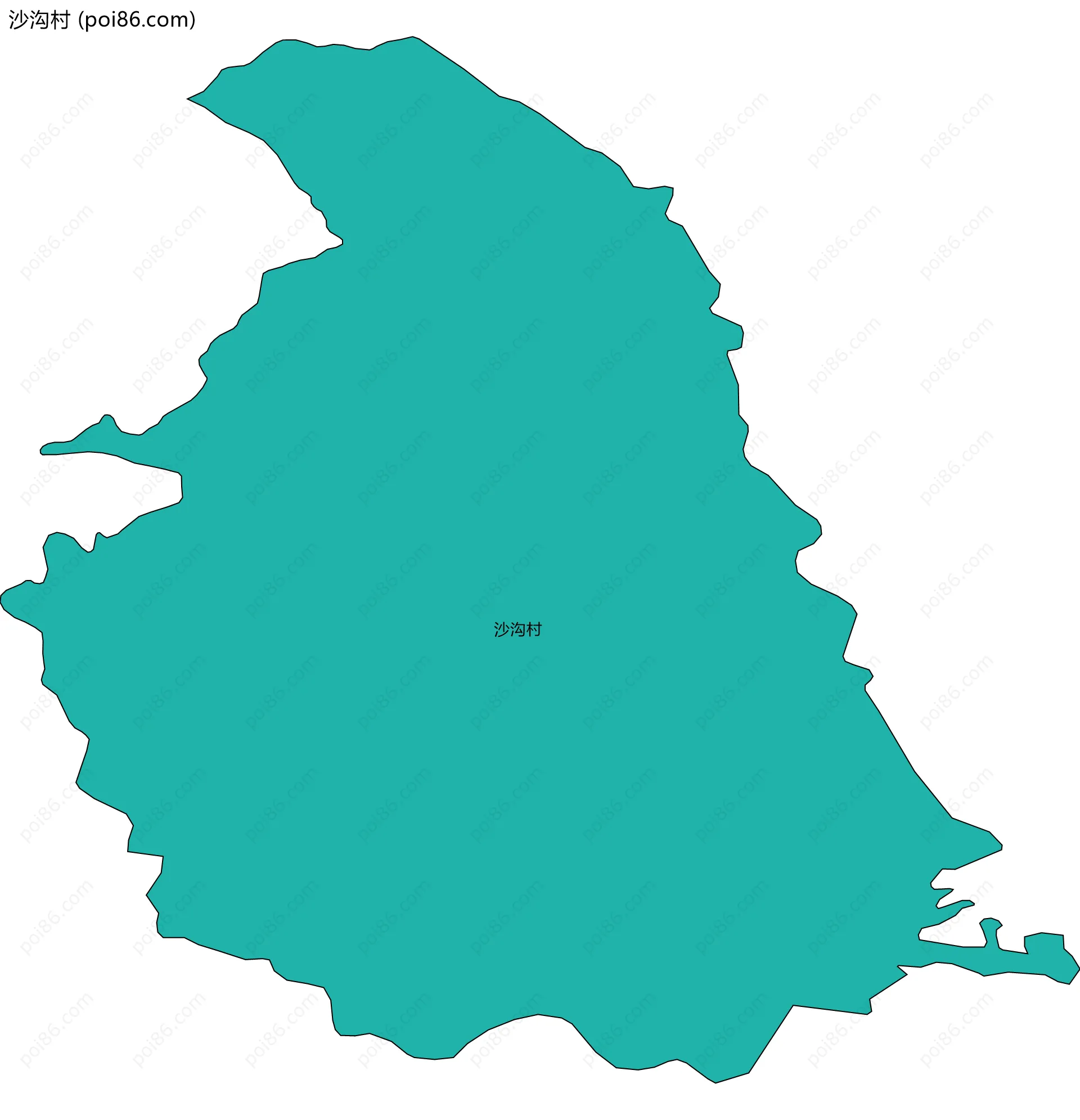 沙沟村边界地图