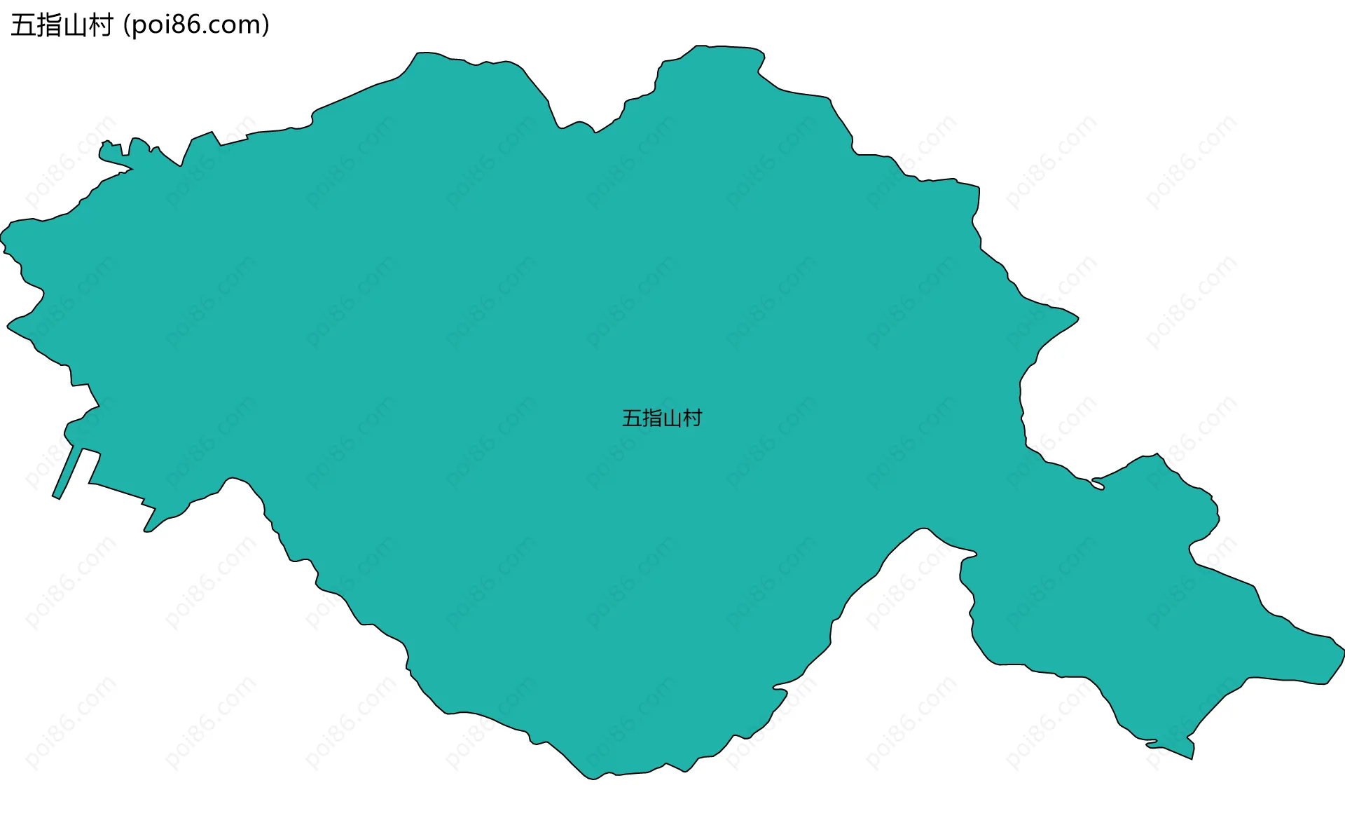 五指山村边界地图