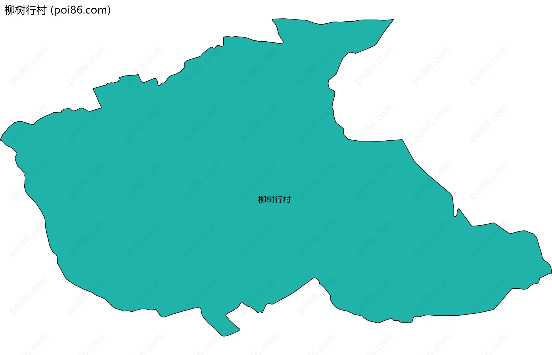 柳树行村边界地图