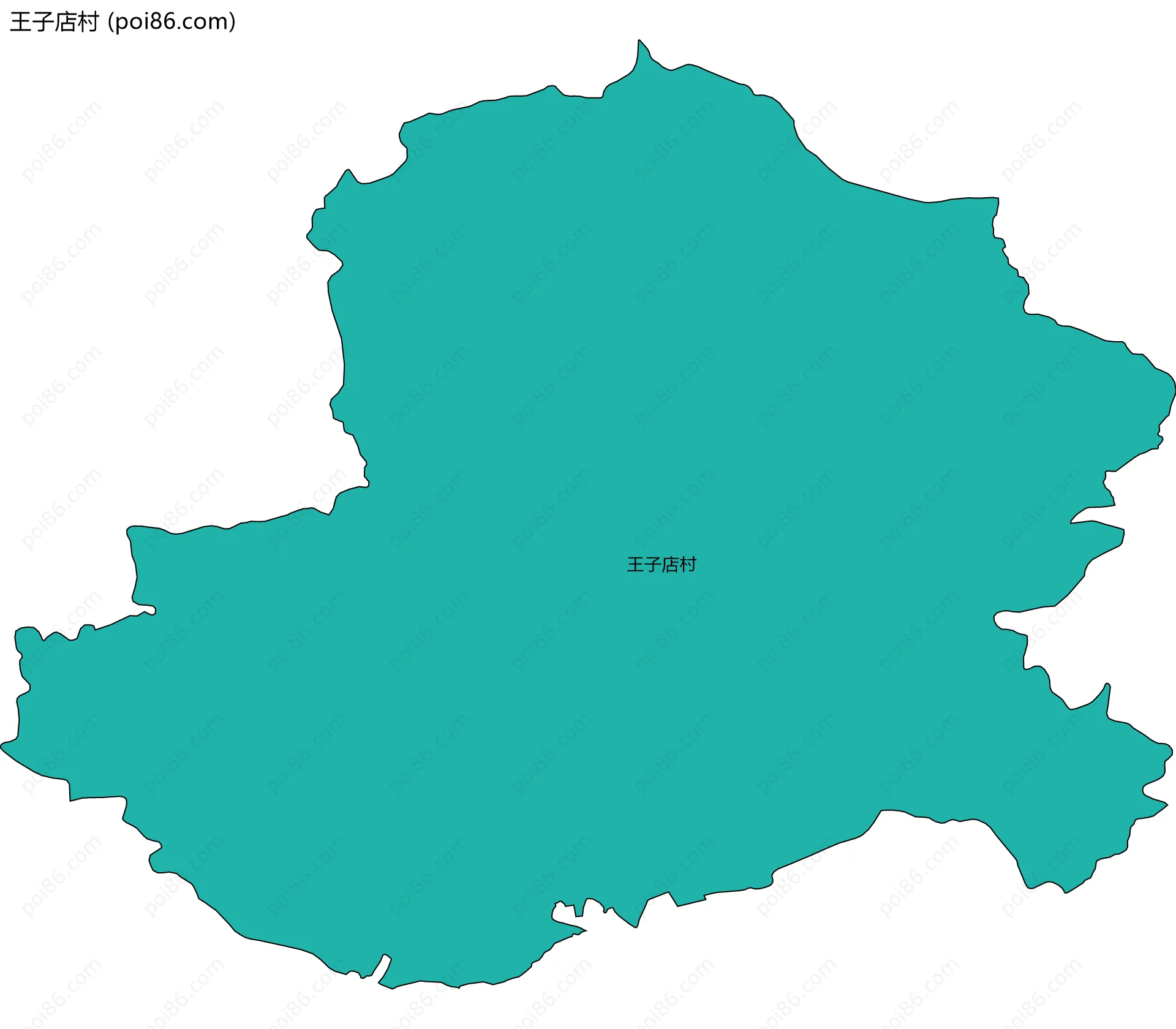 王子店村边界地图