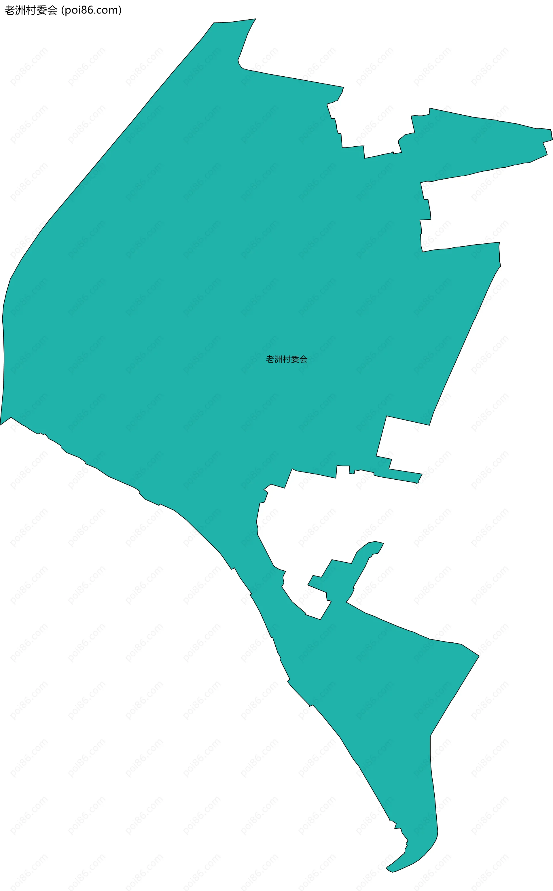 老洲村委会边界地图