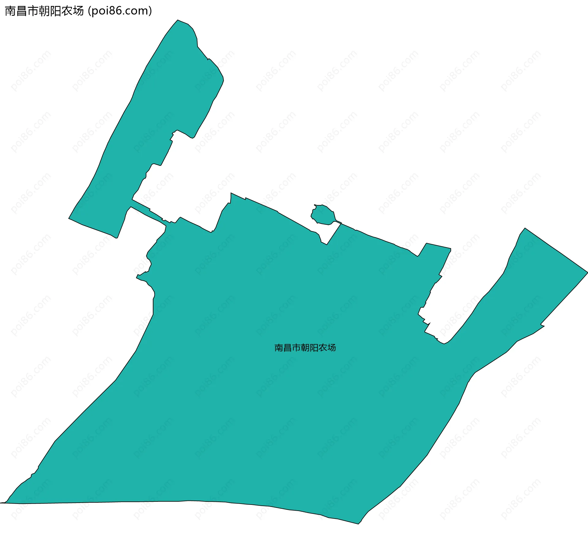 南昌市朝阳农场边界地图