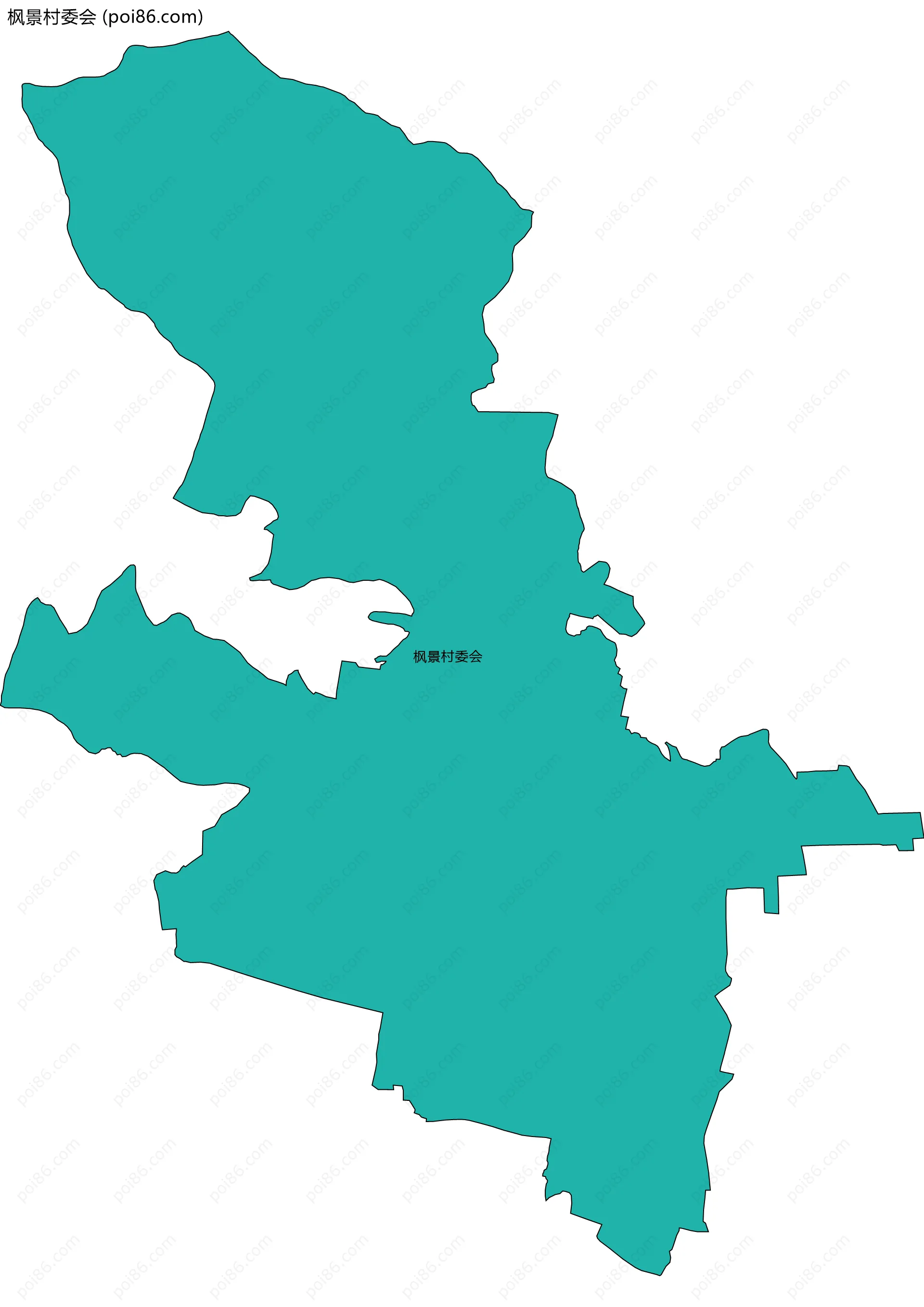 枫景村委会边界地图