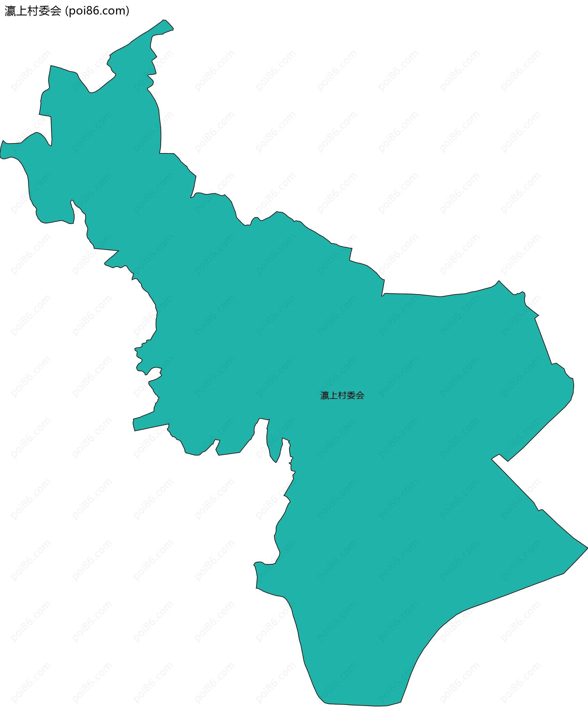 瀛上村委会边界地图