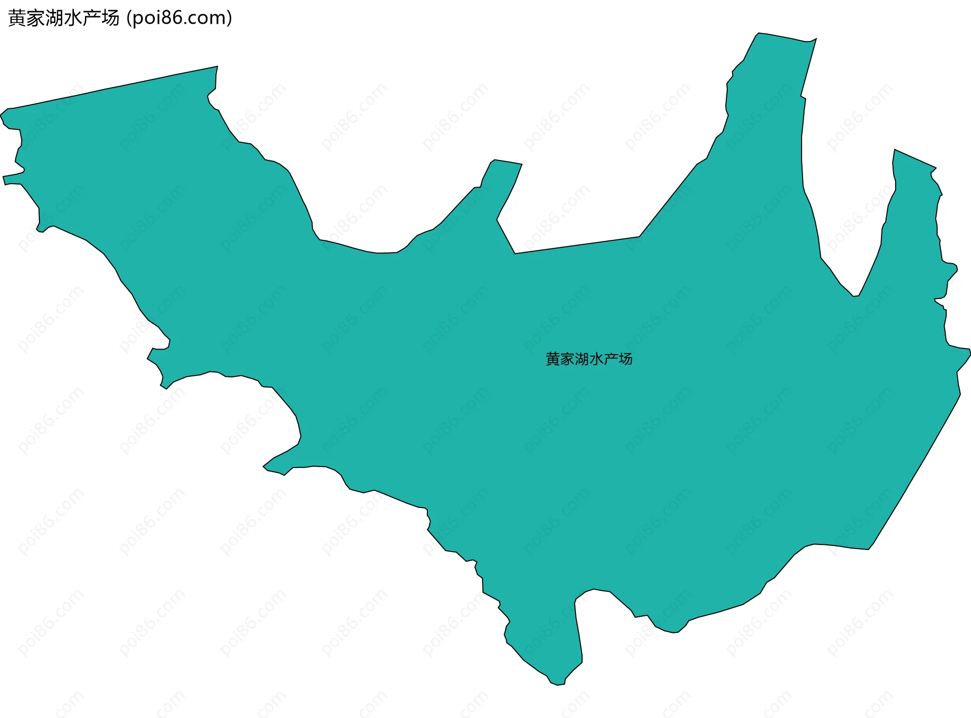 黄家湖水产场边界地图