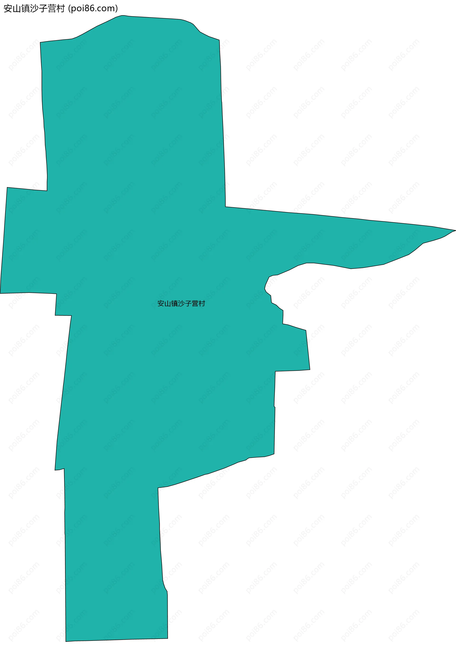 安山镇沙子营村边界地图