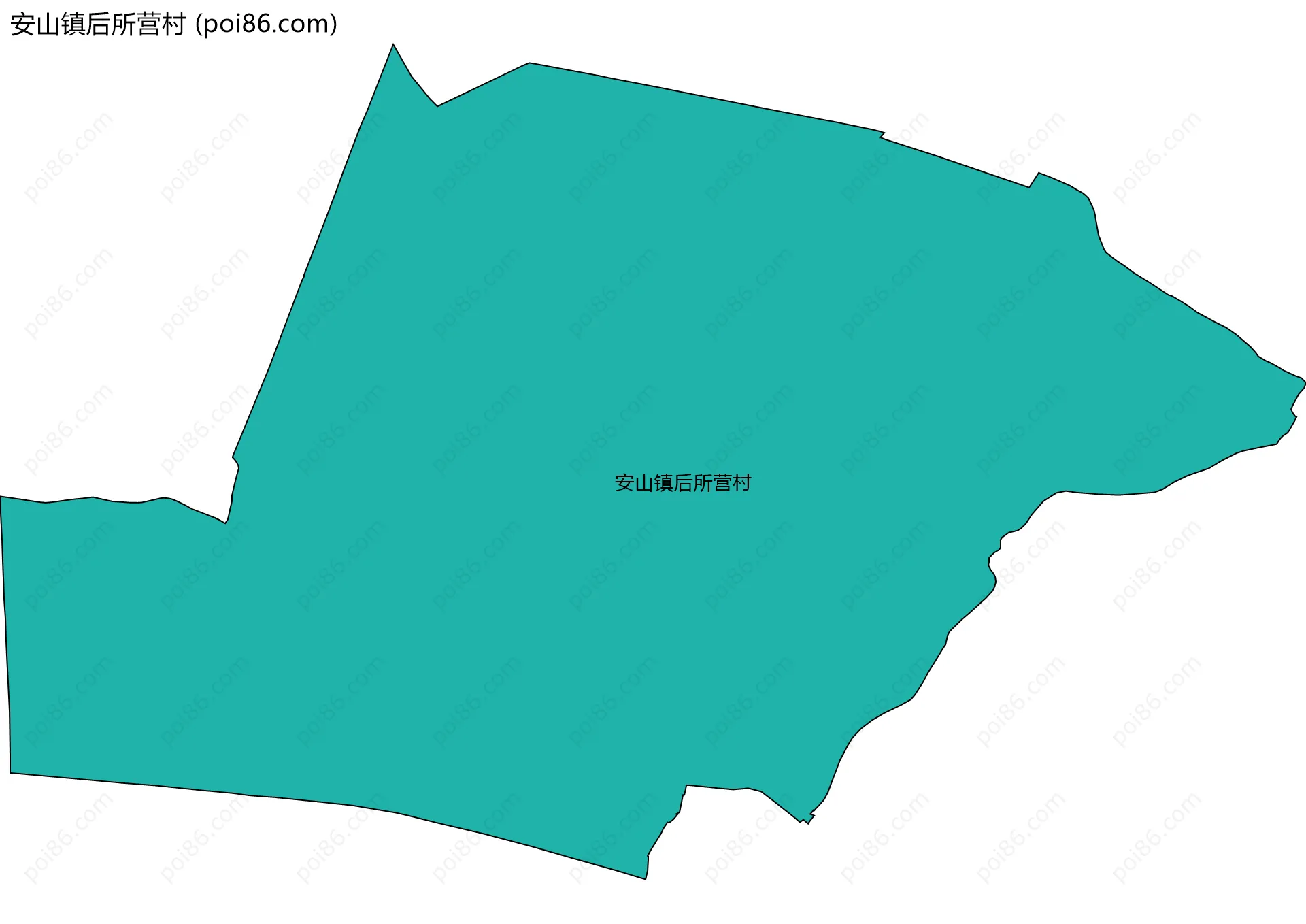 安山镇后所营村边界地图