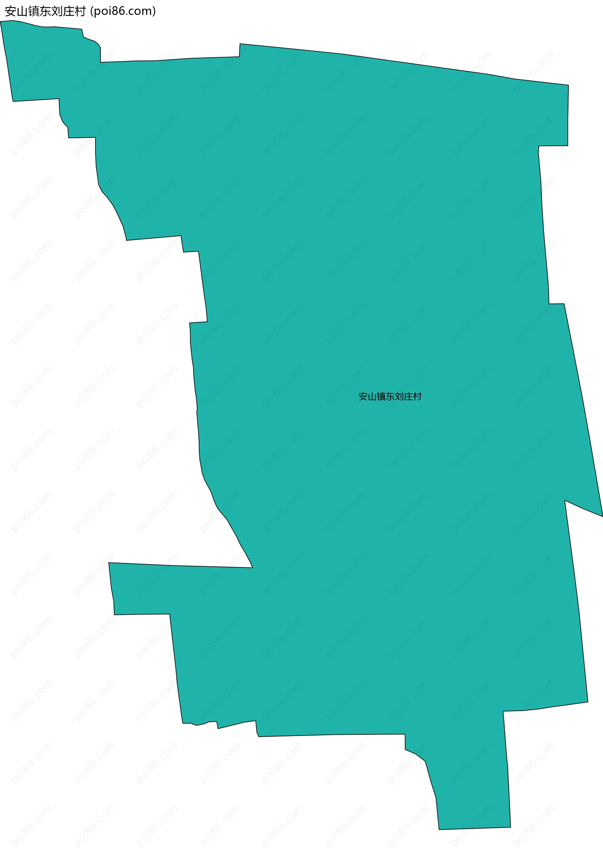 安山镇东刘庄村边界地图