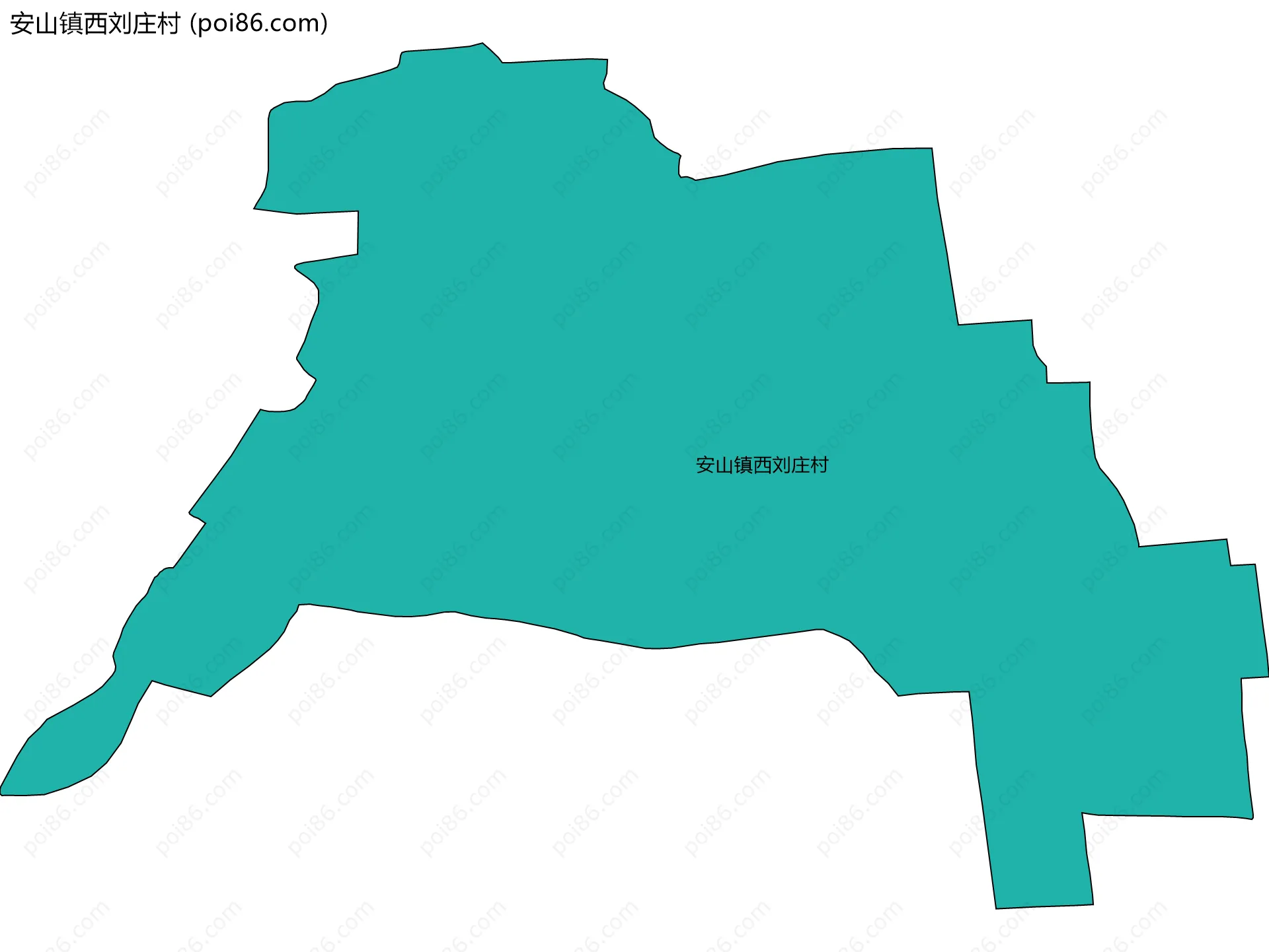 安山镇西刘庄村边界地图
