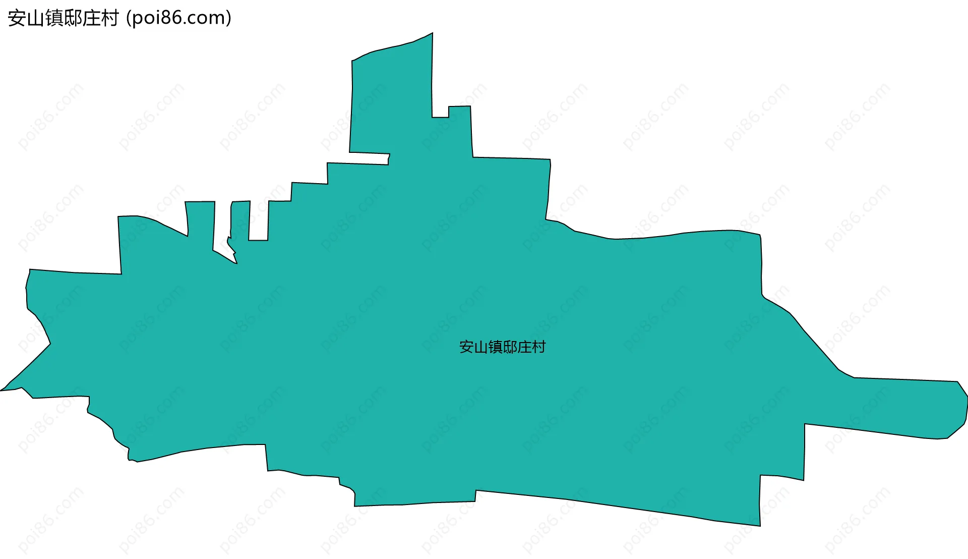 安山镇邸庄村边界地图