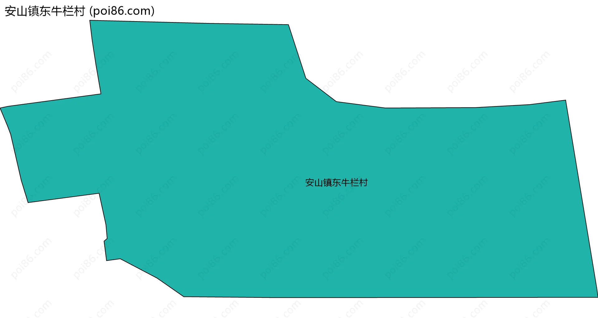 安山镇东牛栏村边界地图