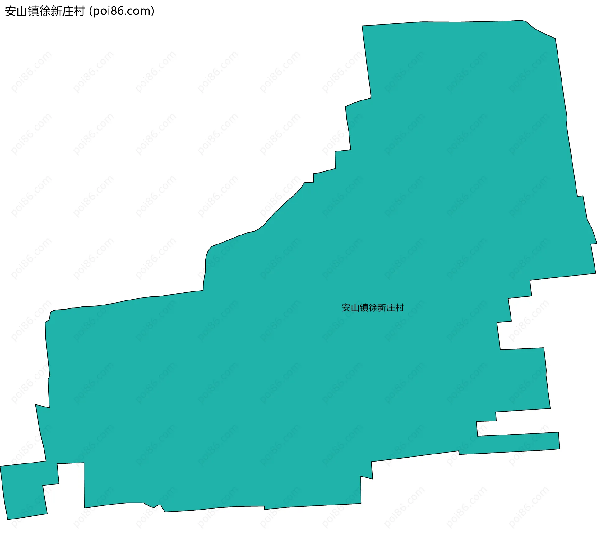 安山镇徐新庄村边界地图