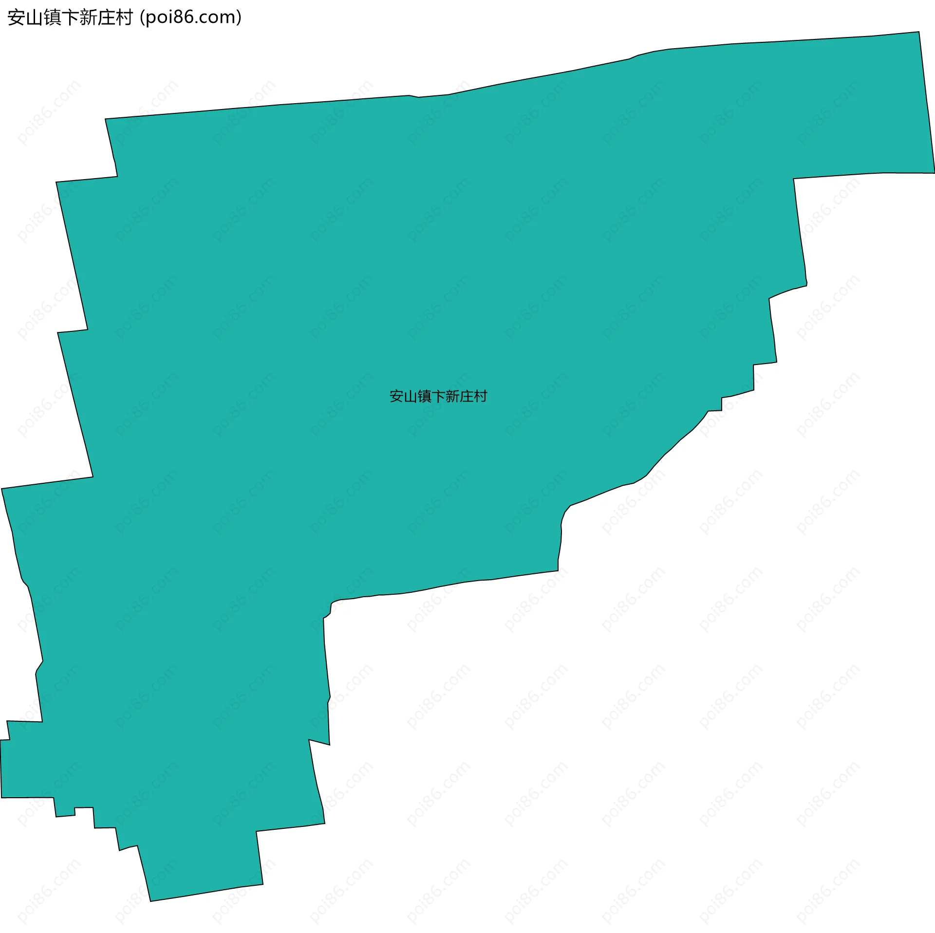 安山镇卞新庄村边界地图