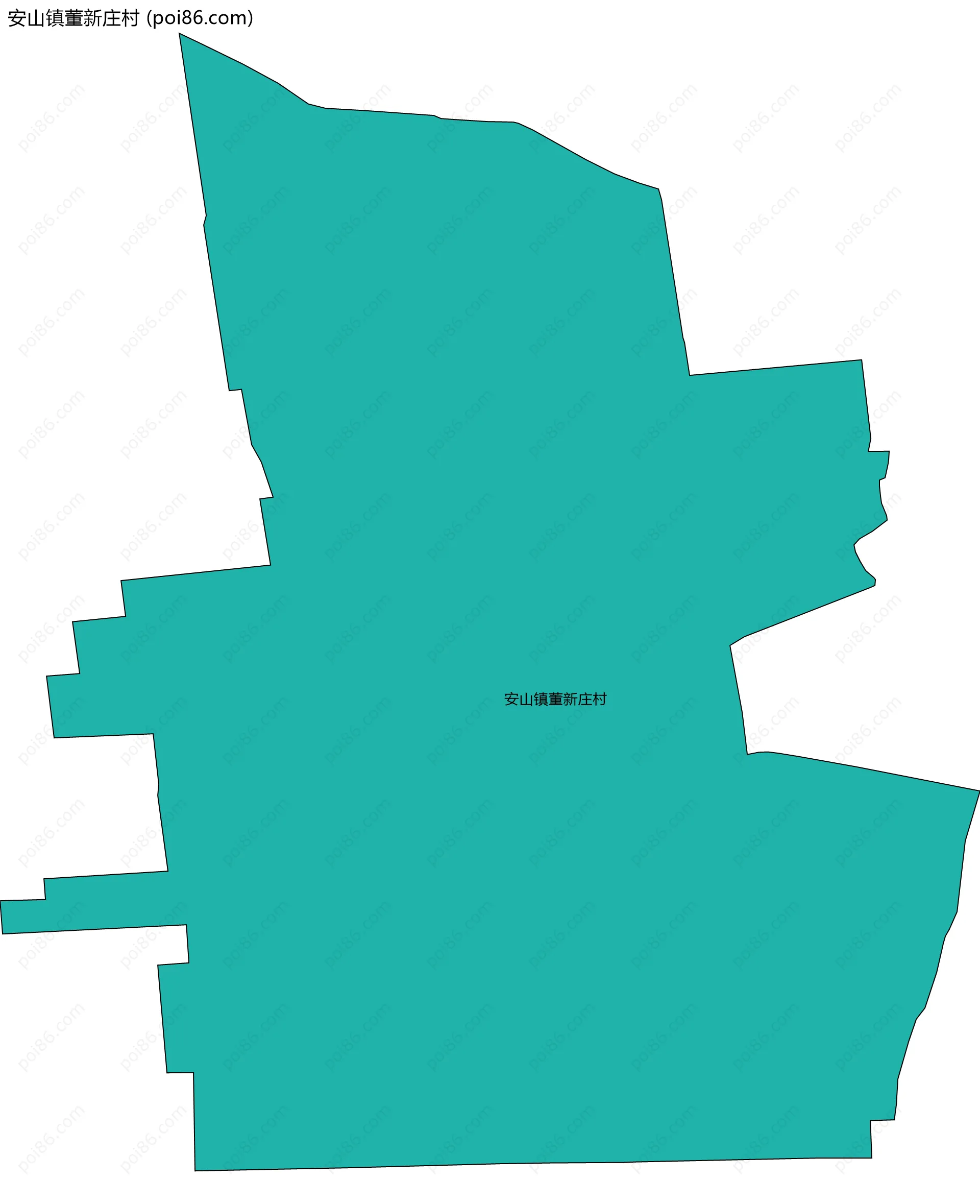 安山镇董新庄村边界地图