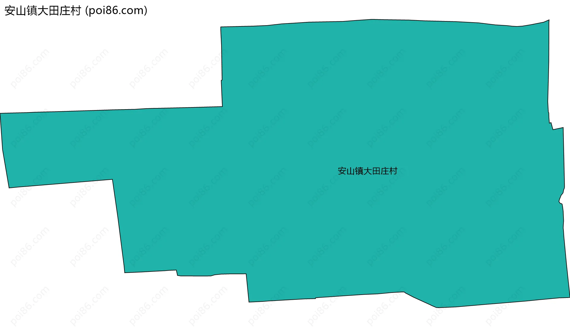 安山镇大田庄村边界地图