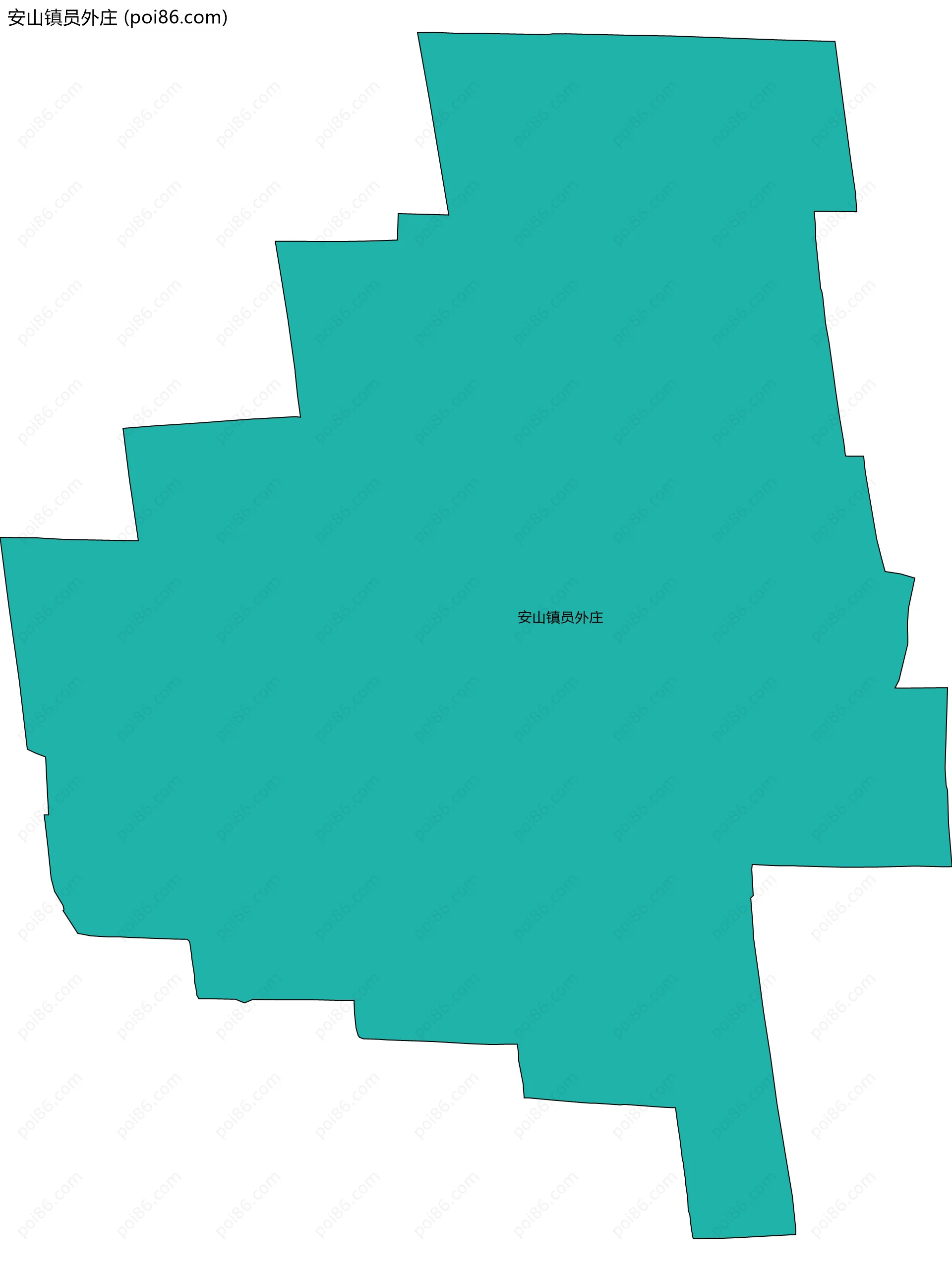 安山镇员外庄边界地图