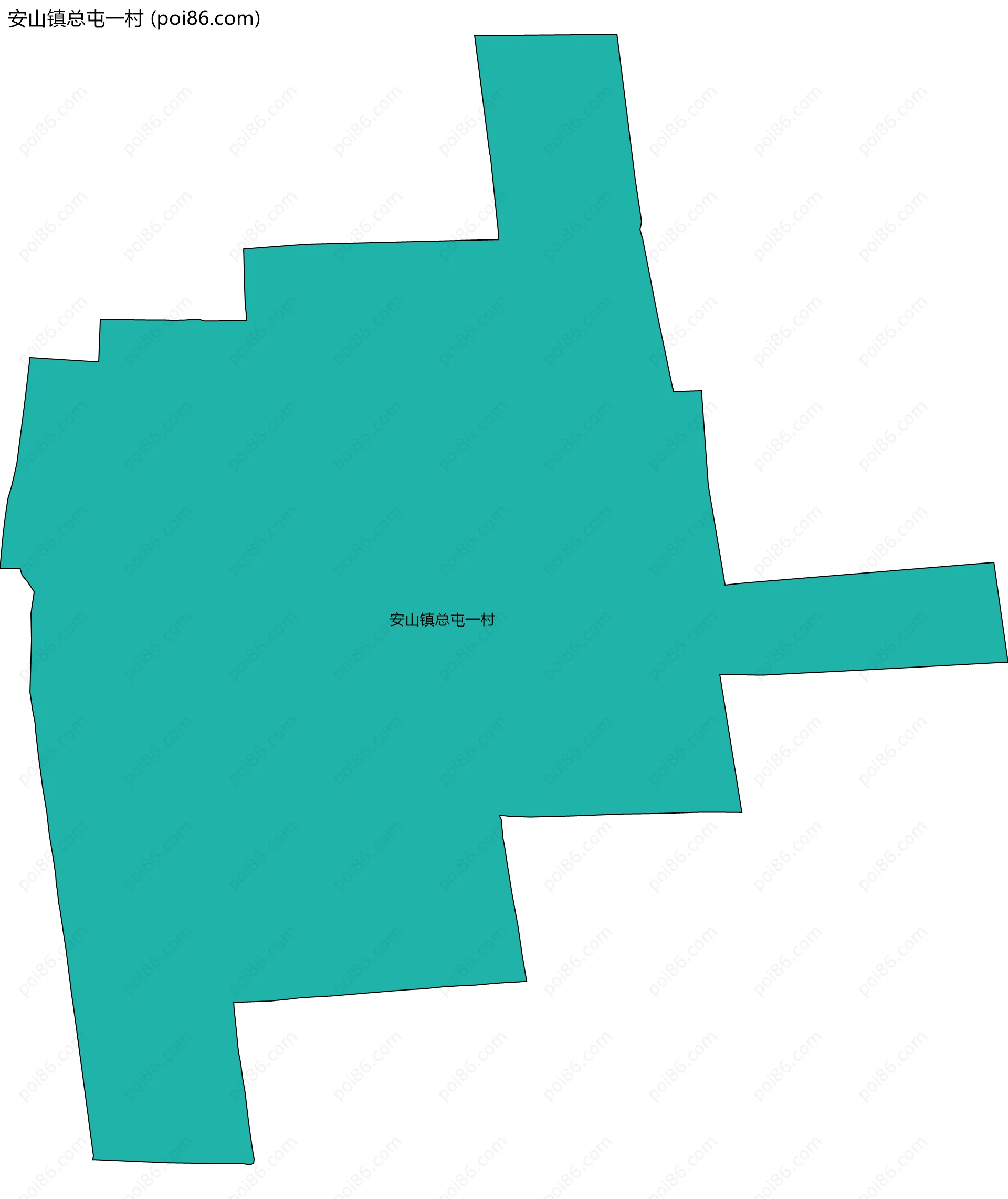 安山镇总屯一村边界地图