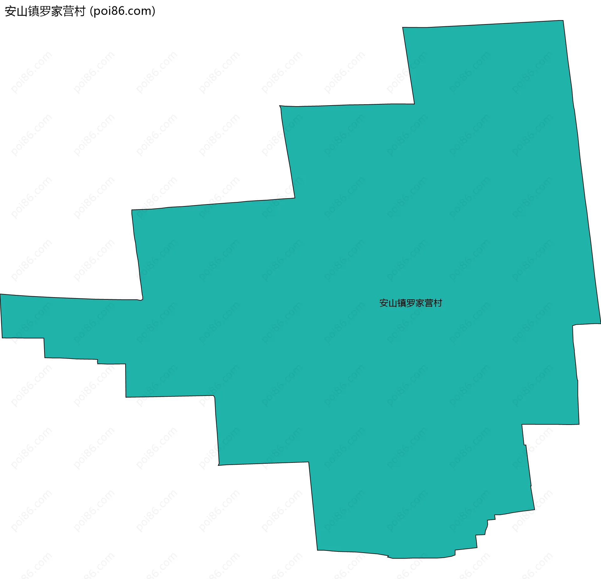 安山镇罗家营村边界地图