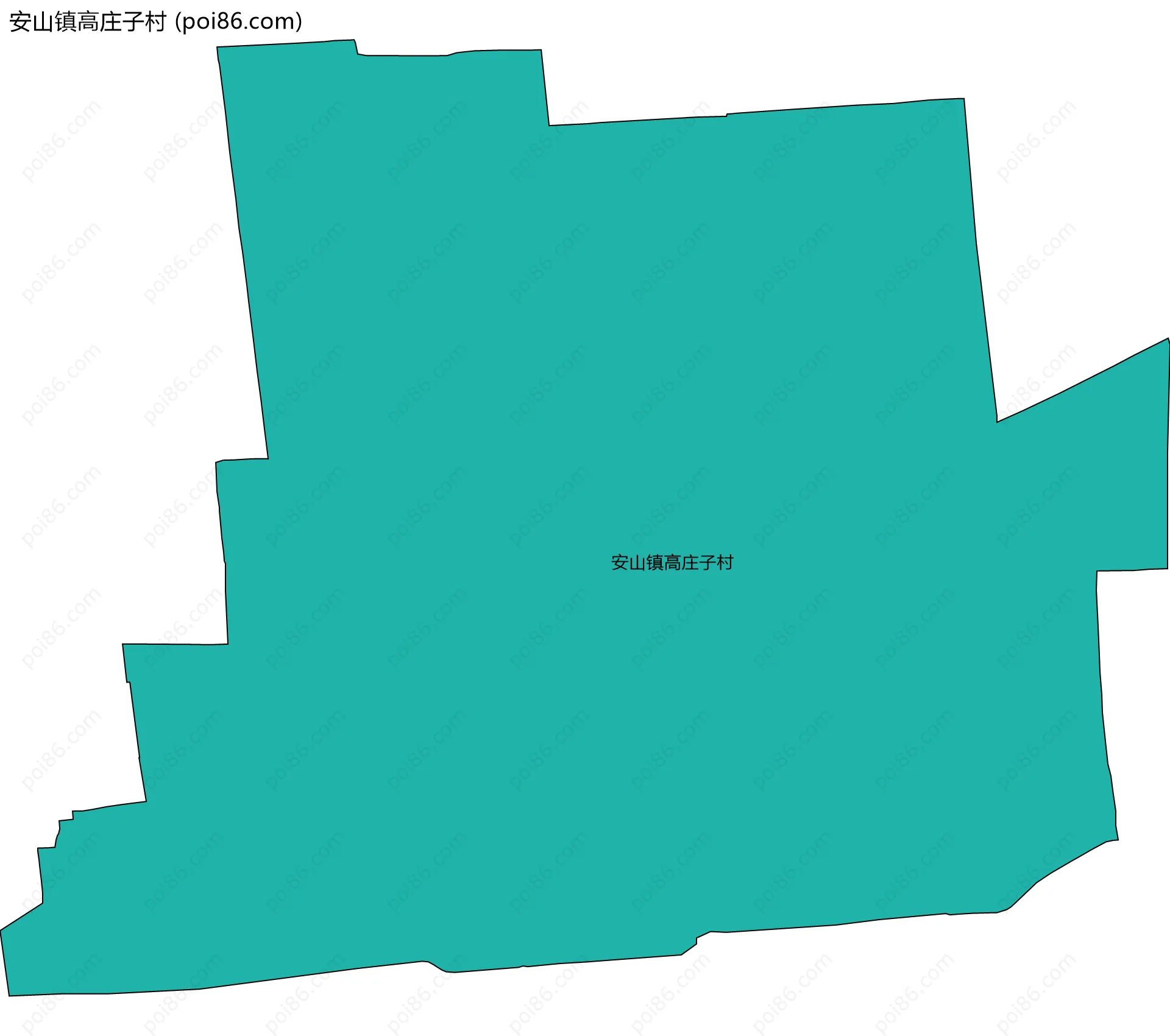 安山镇高庄子村边界地图