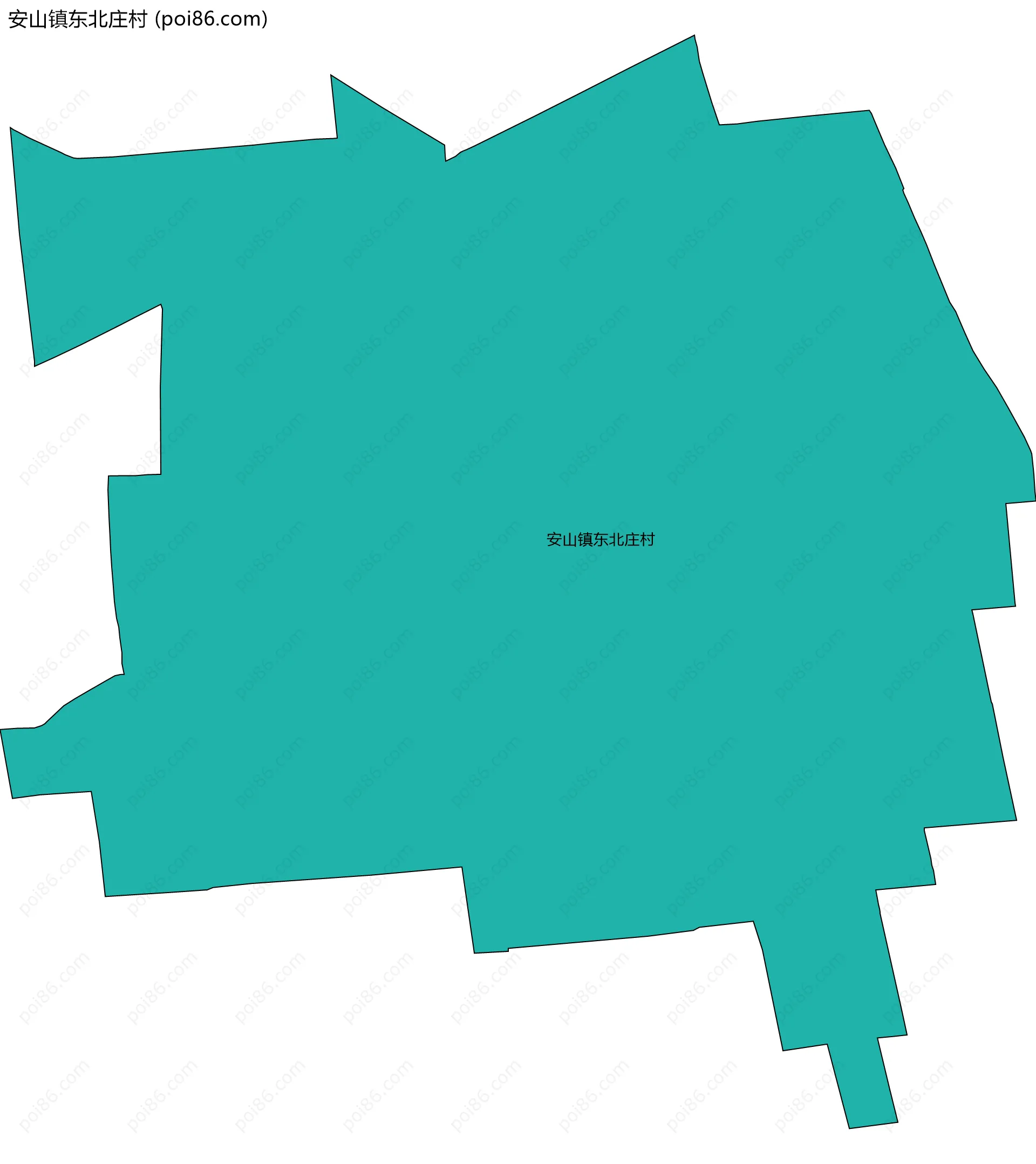 安山镇东北庄村边界地图