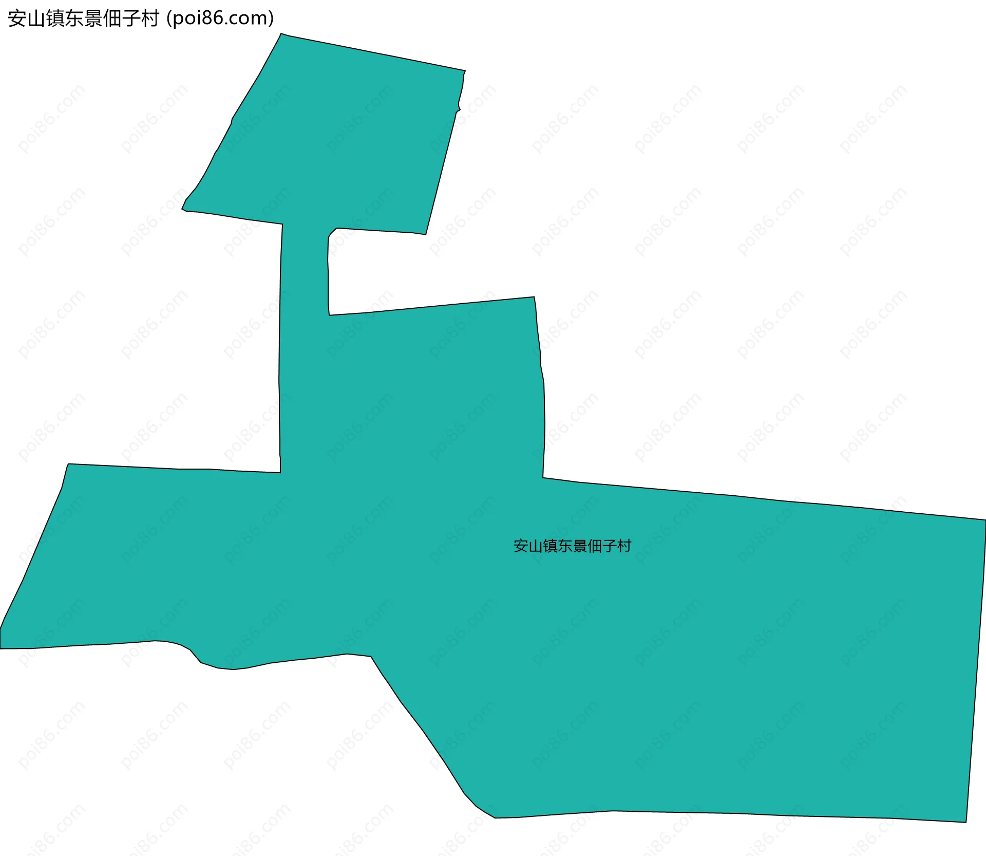 安山镇东景佃子村边界地图