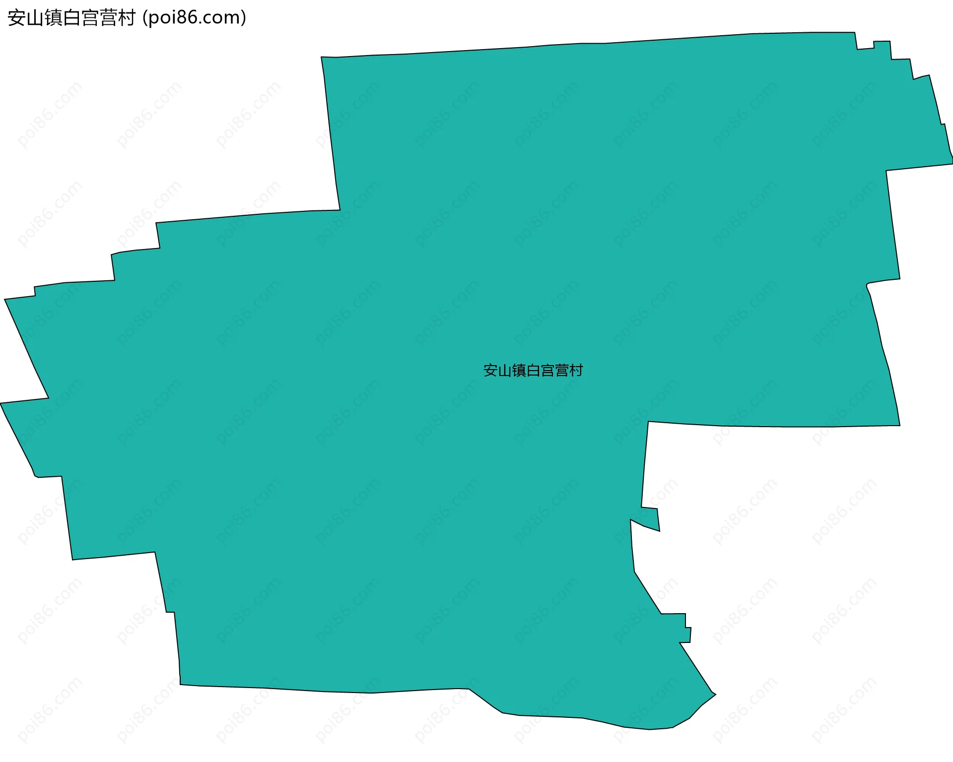 安山镇白宫营村边界地图
