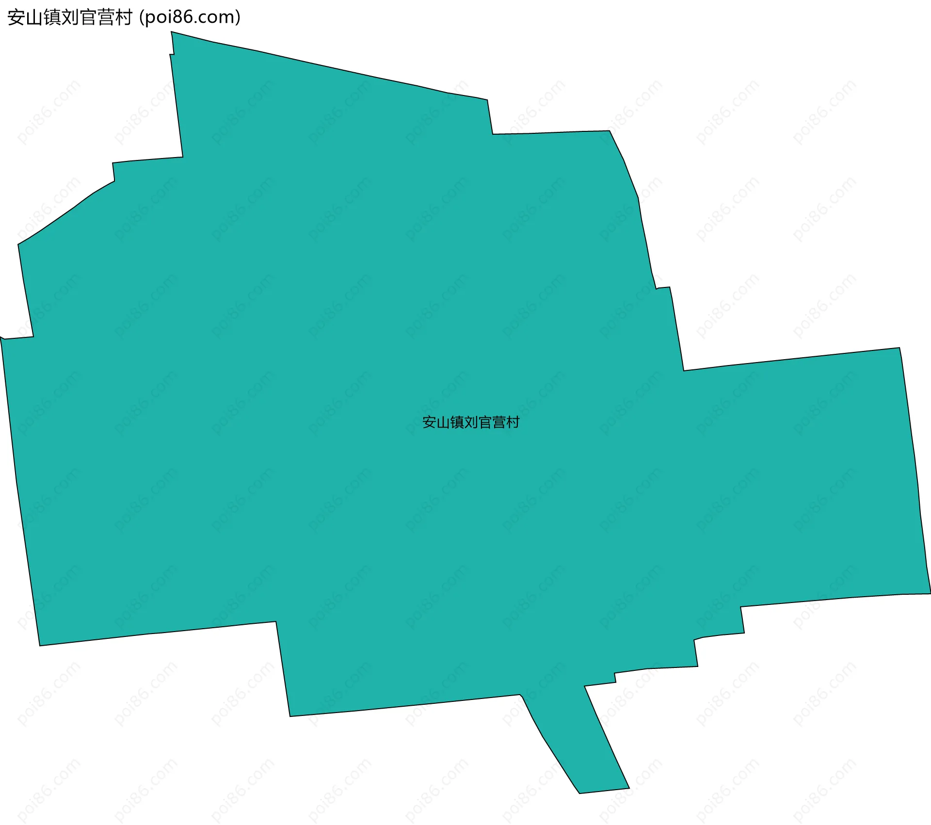 安山镇刘官营村边界地图