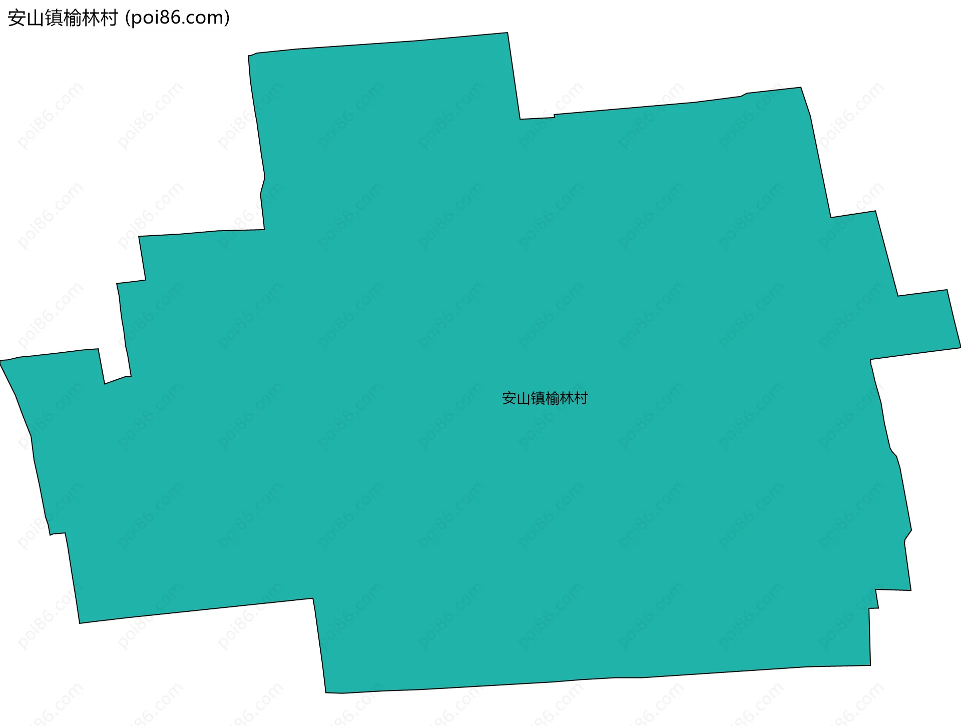 安山镇榆林村边界地图