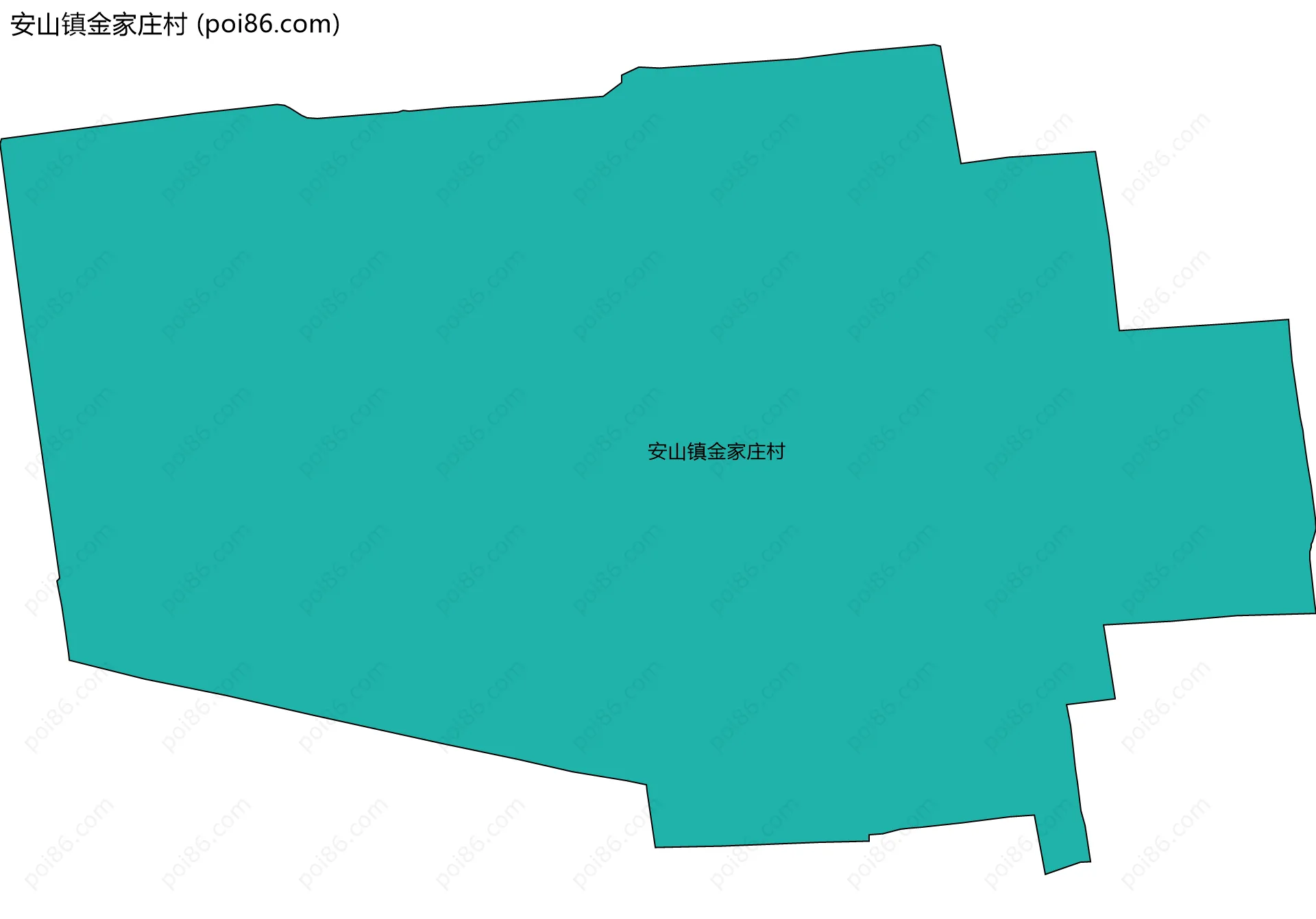 安山镇金家庄村边界地图