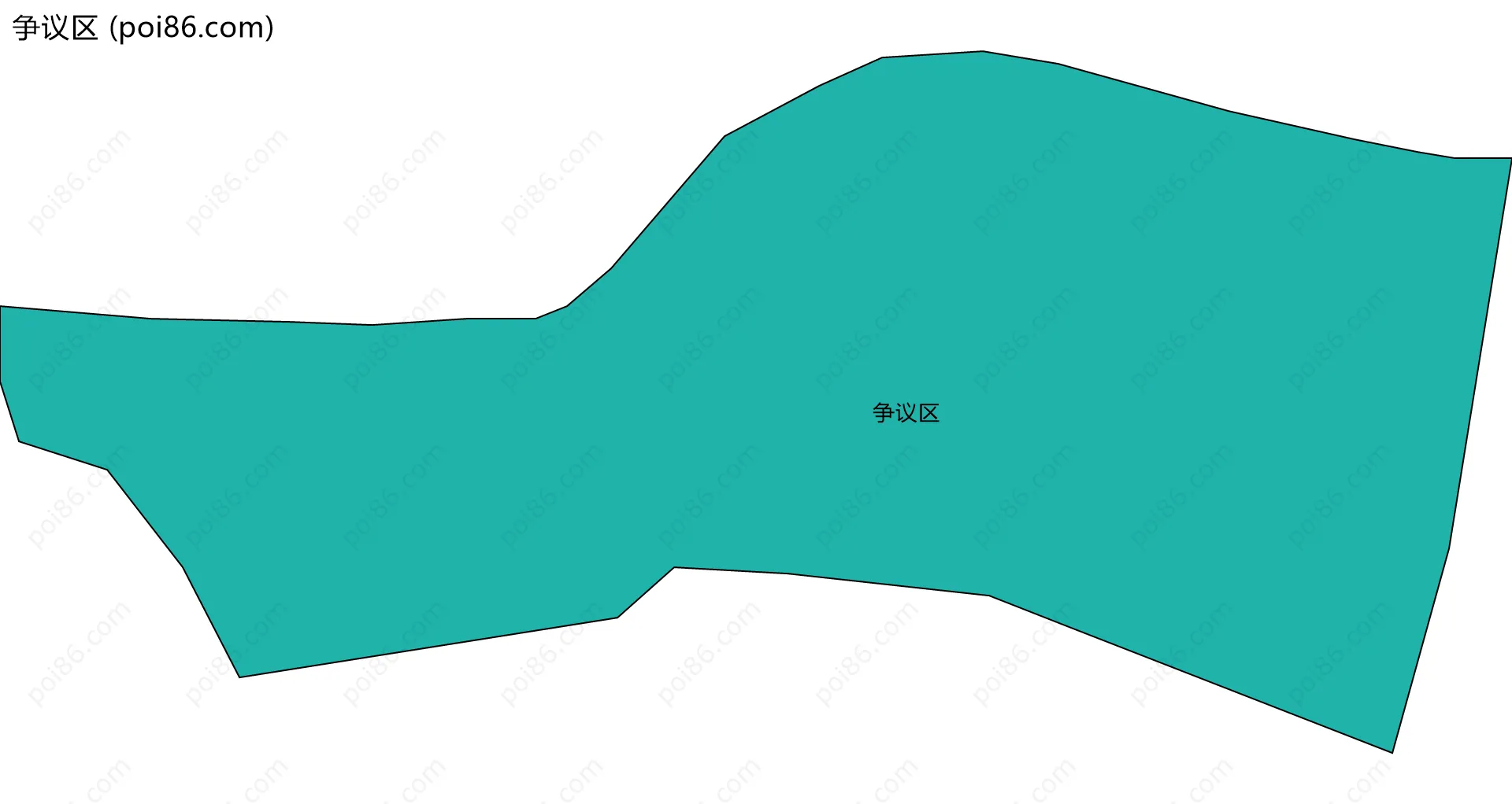 争议区边界地图