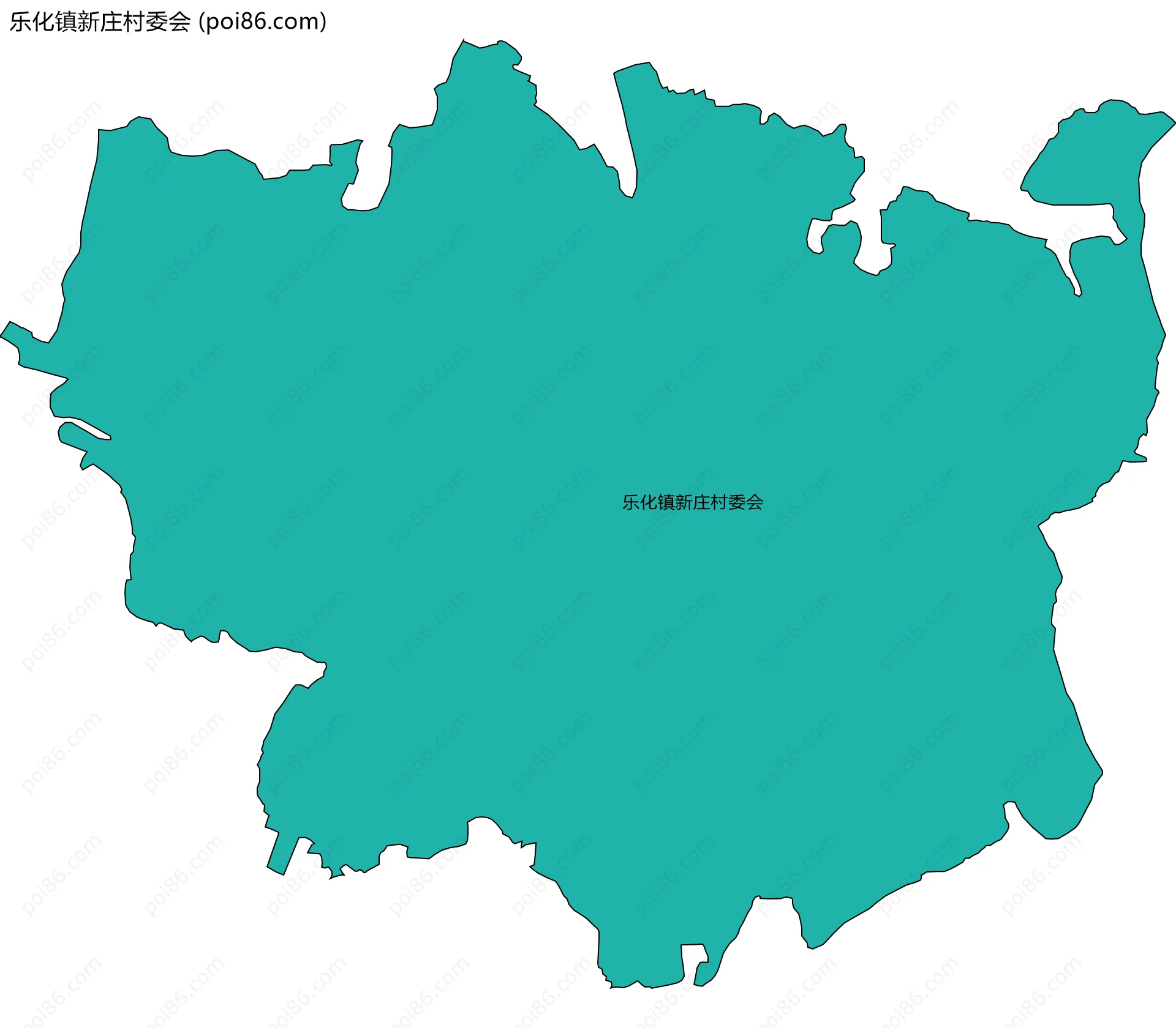 乐化镇新庄村委会边界地图