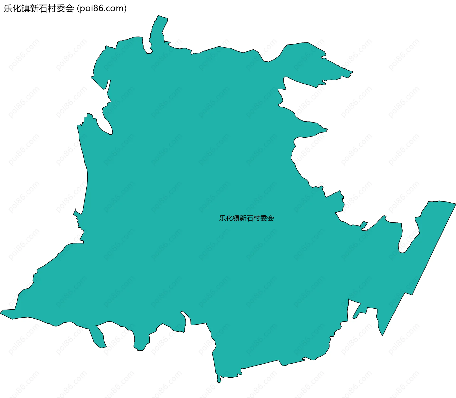 乐化镇新石村委会边界地图