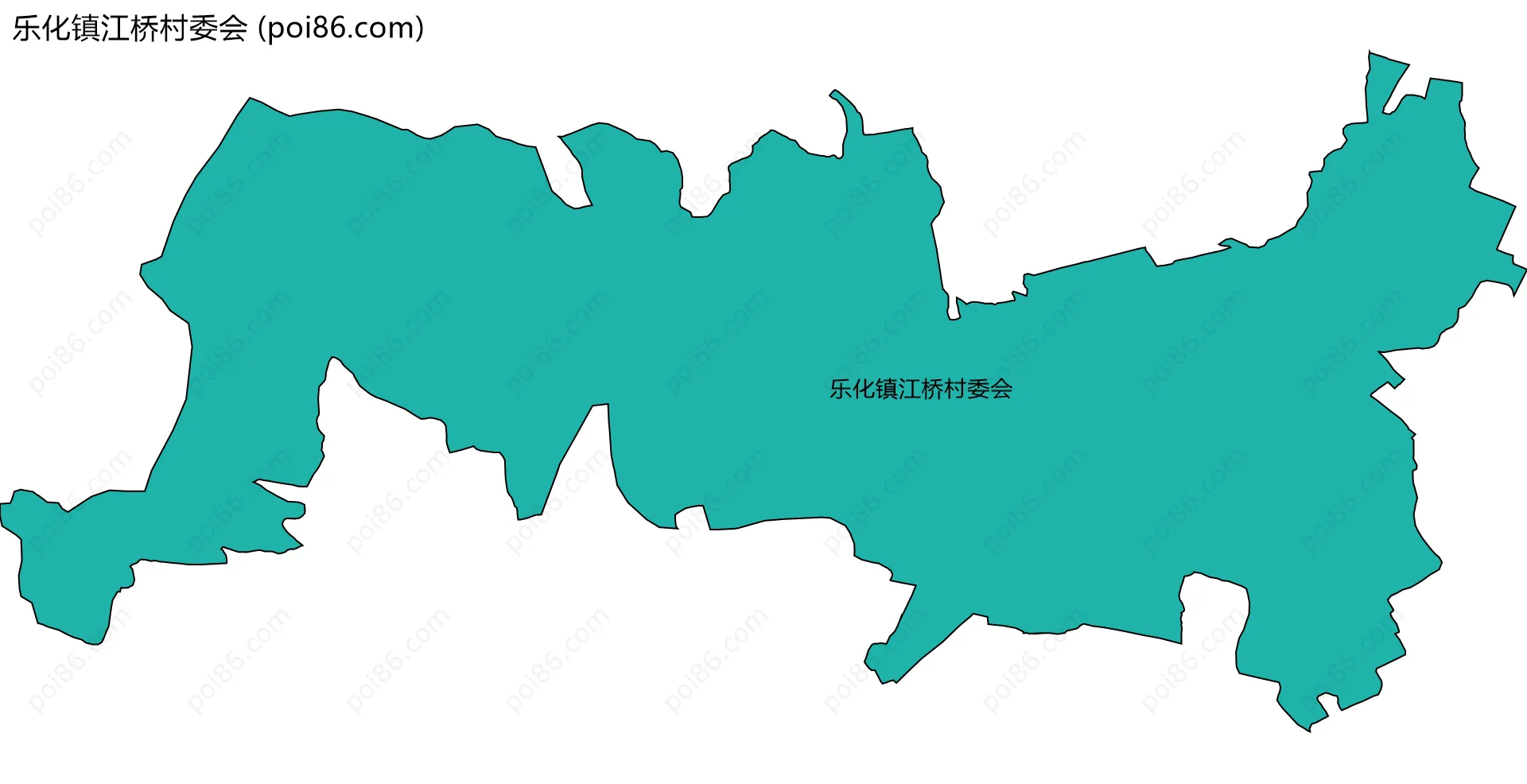乐化镇江桥村委会边界地图