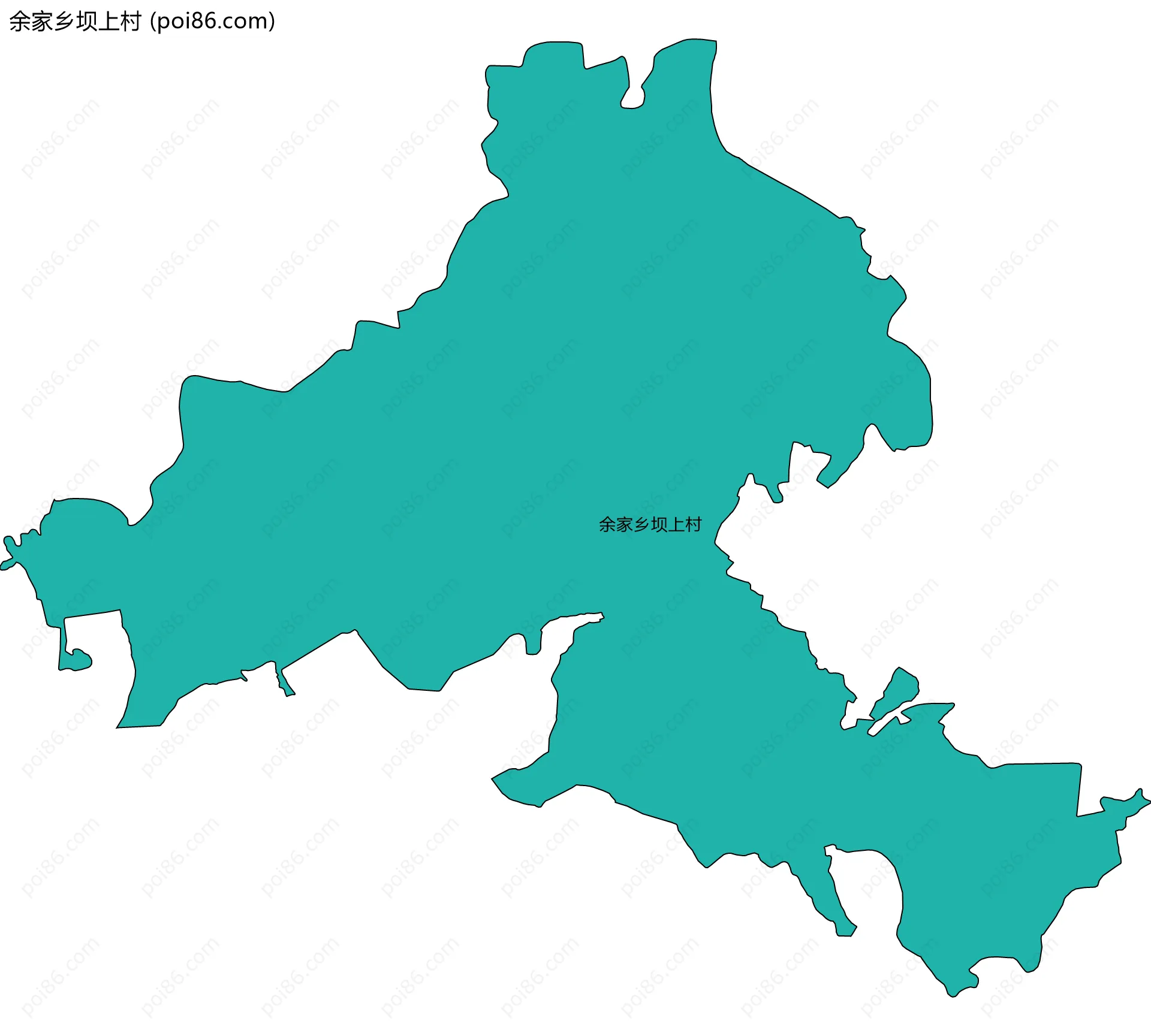 余家乡坝上村边界地图