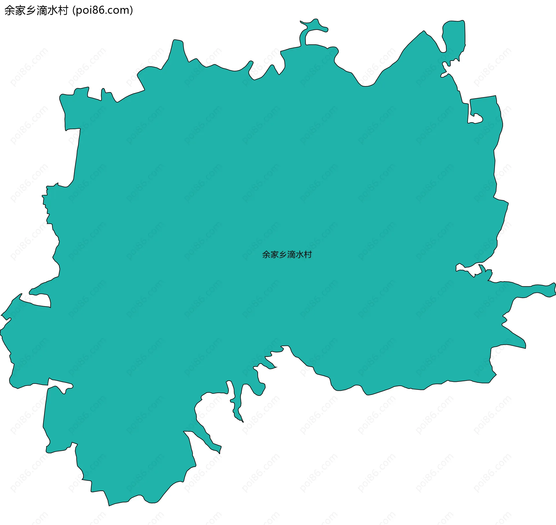 余家乡滴水村边界地图