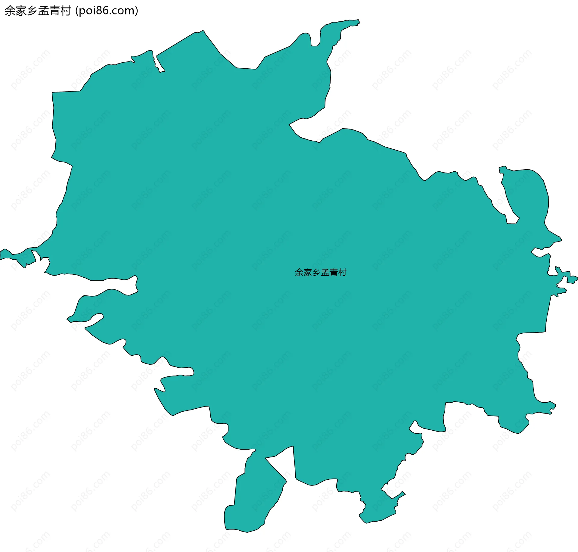 余家乡孟青村边界地图