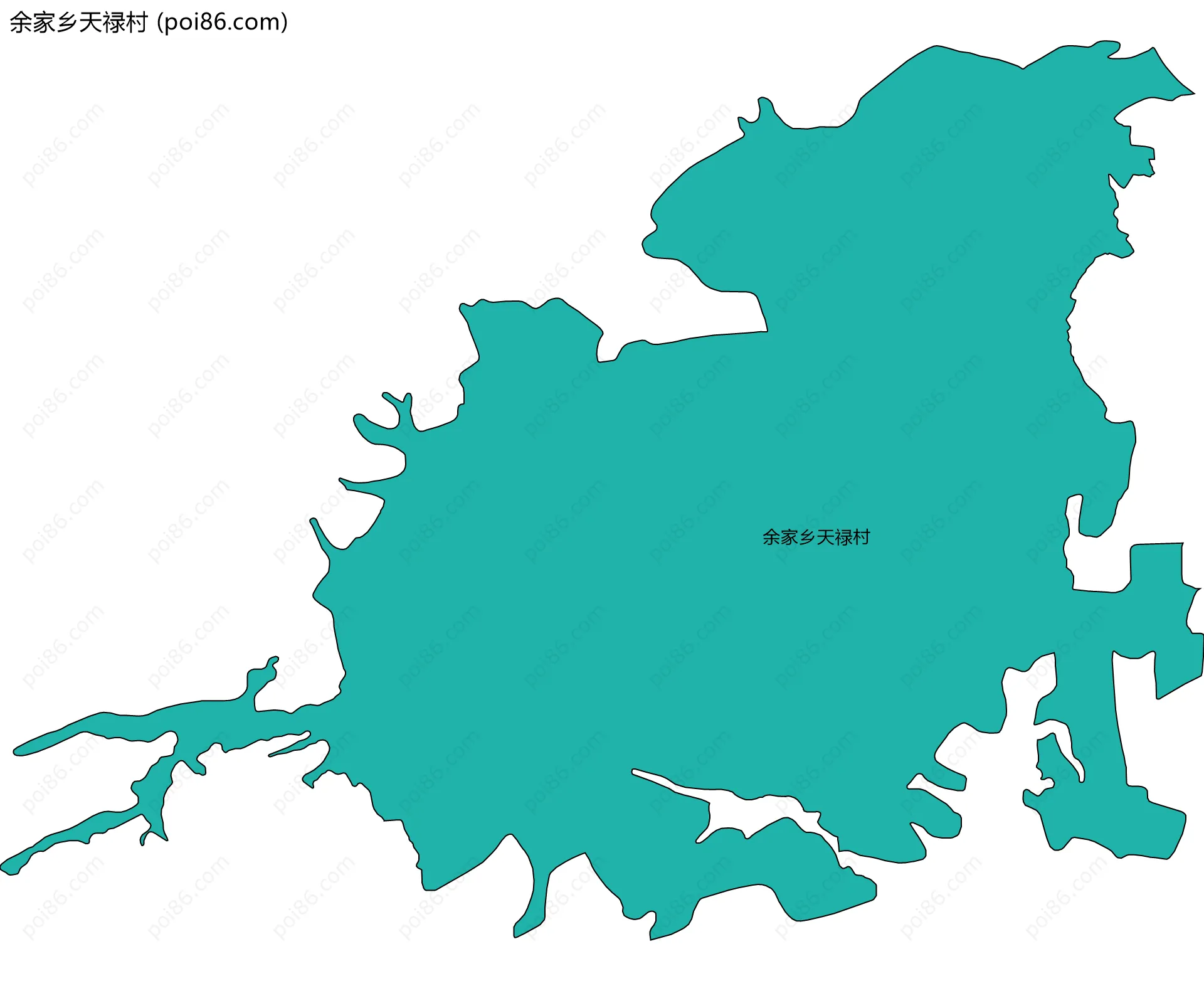 余家乡天禄村边界地图