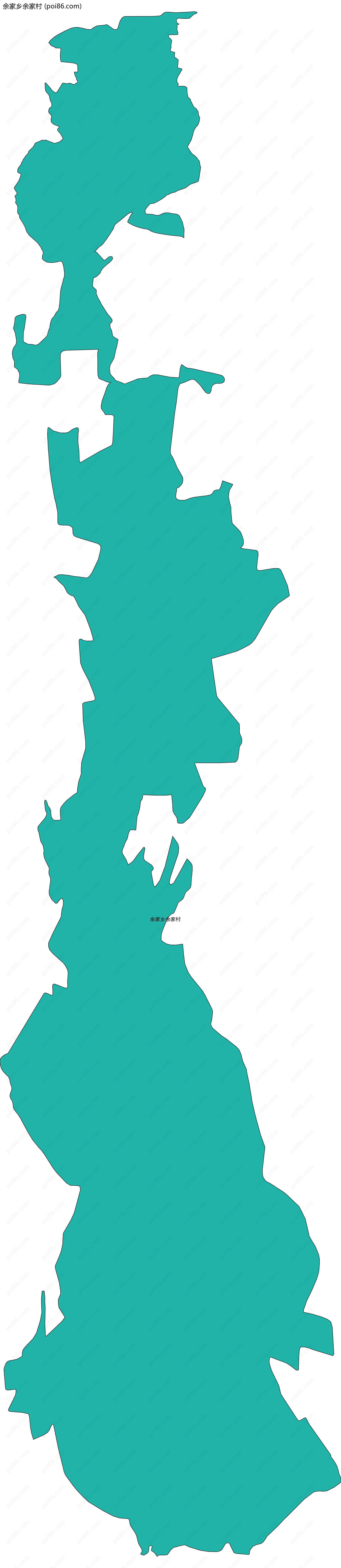 余家乡余家村边界地图