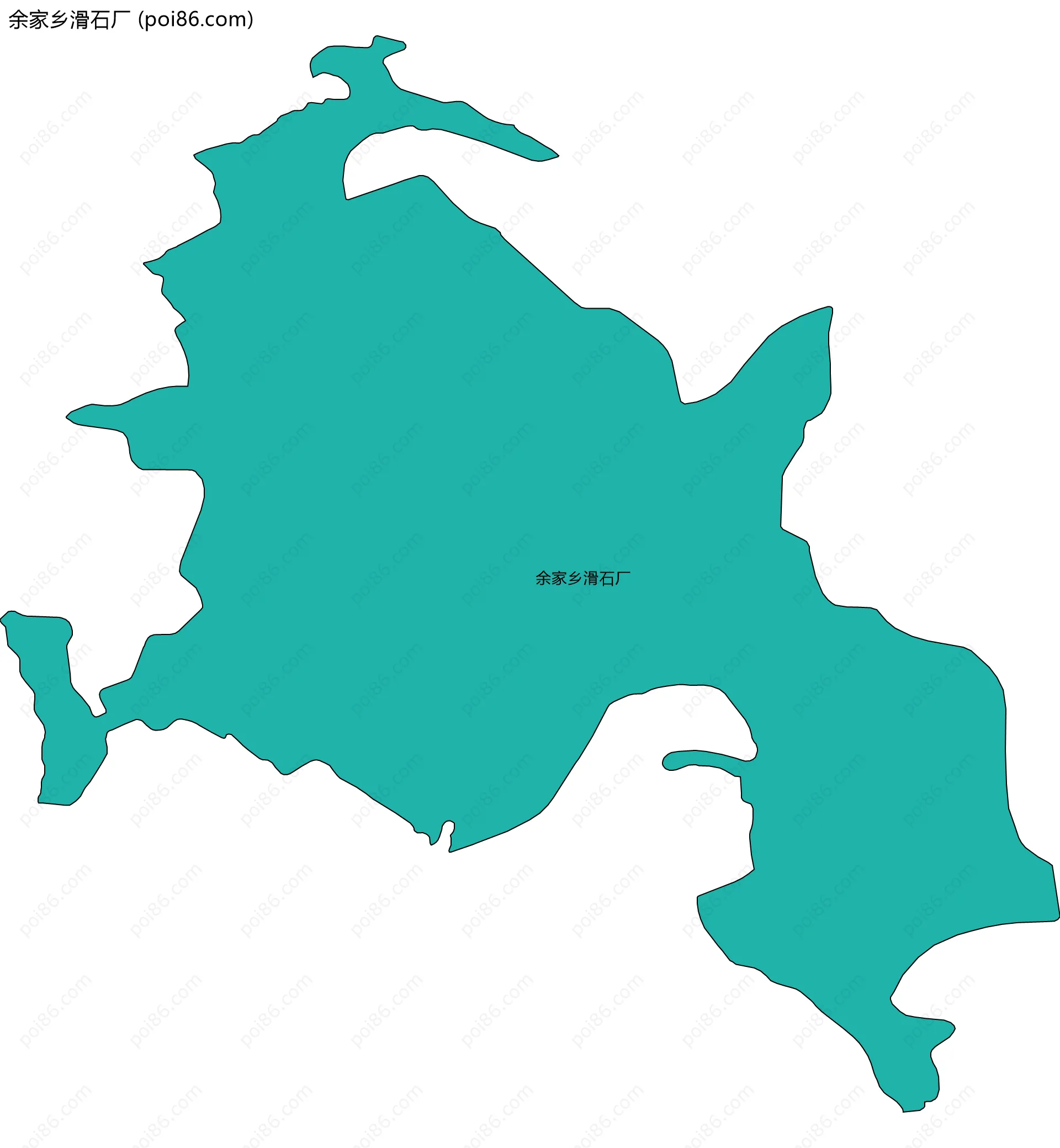 余家乡滑石厂边界地图