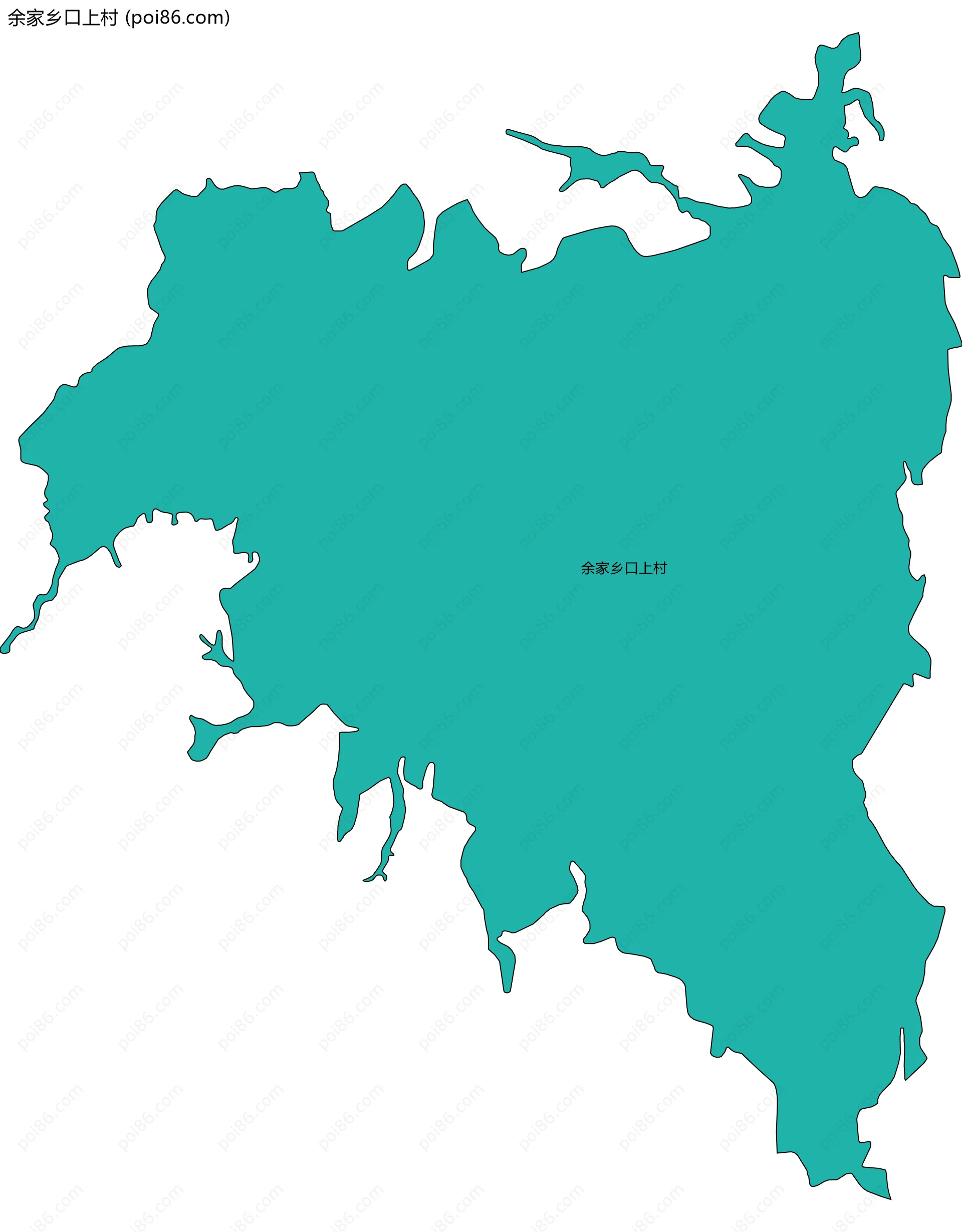 余家乡口上村边界地图