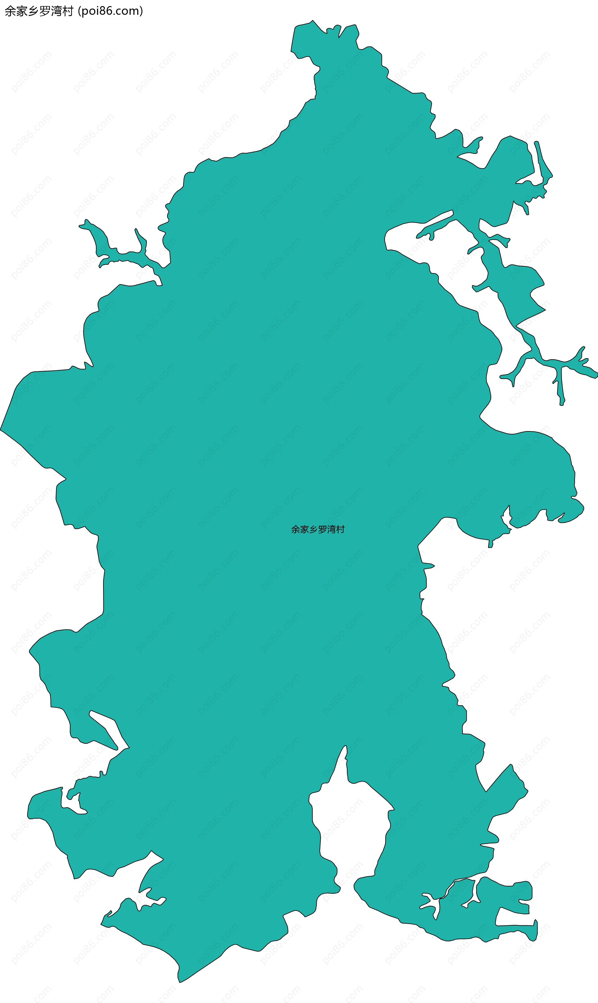 余家乡罗湾村边界地图