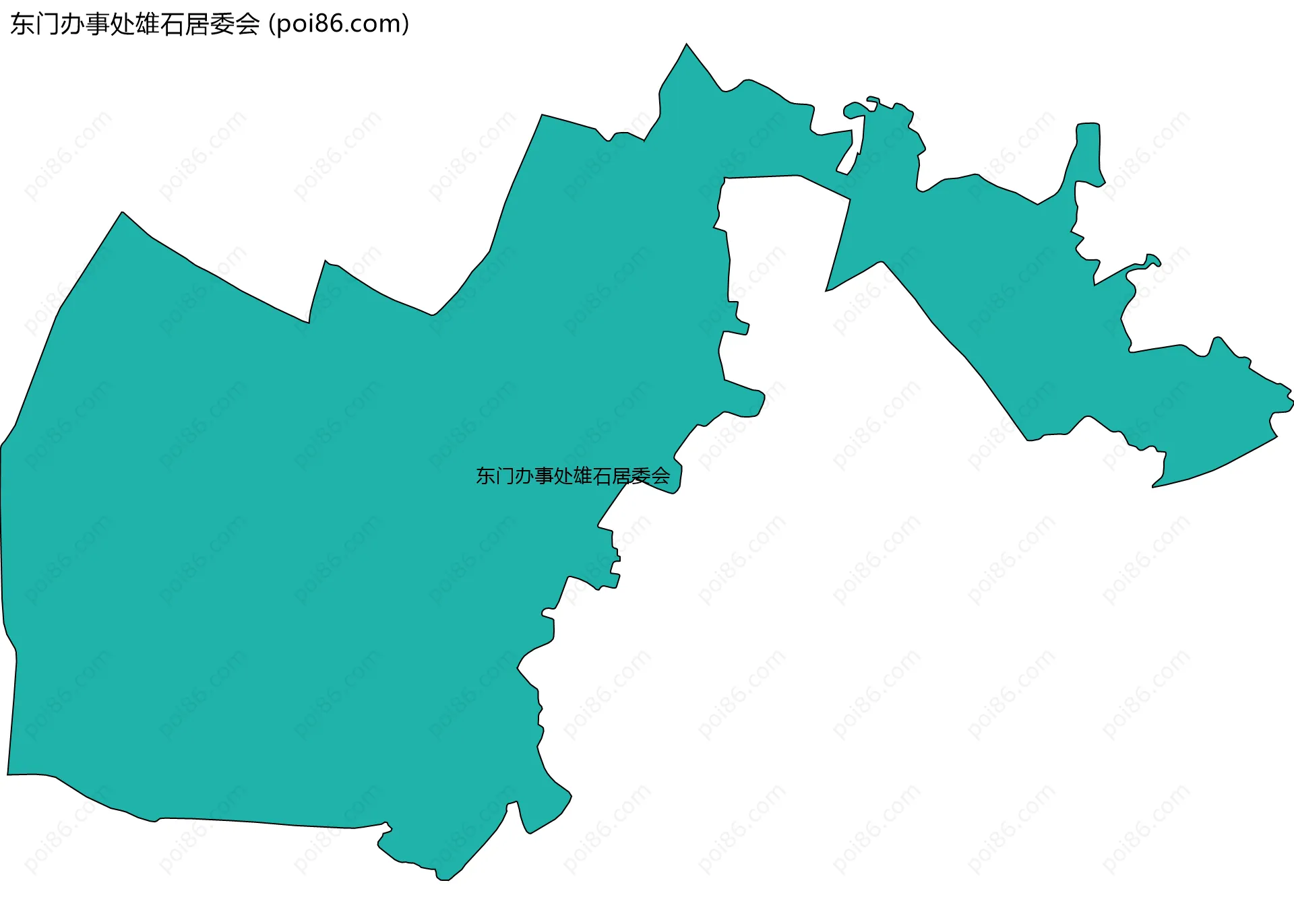 东门办事处雄石居委会边界地图