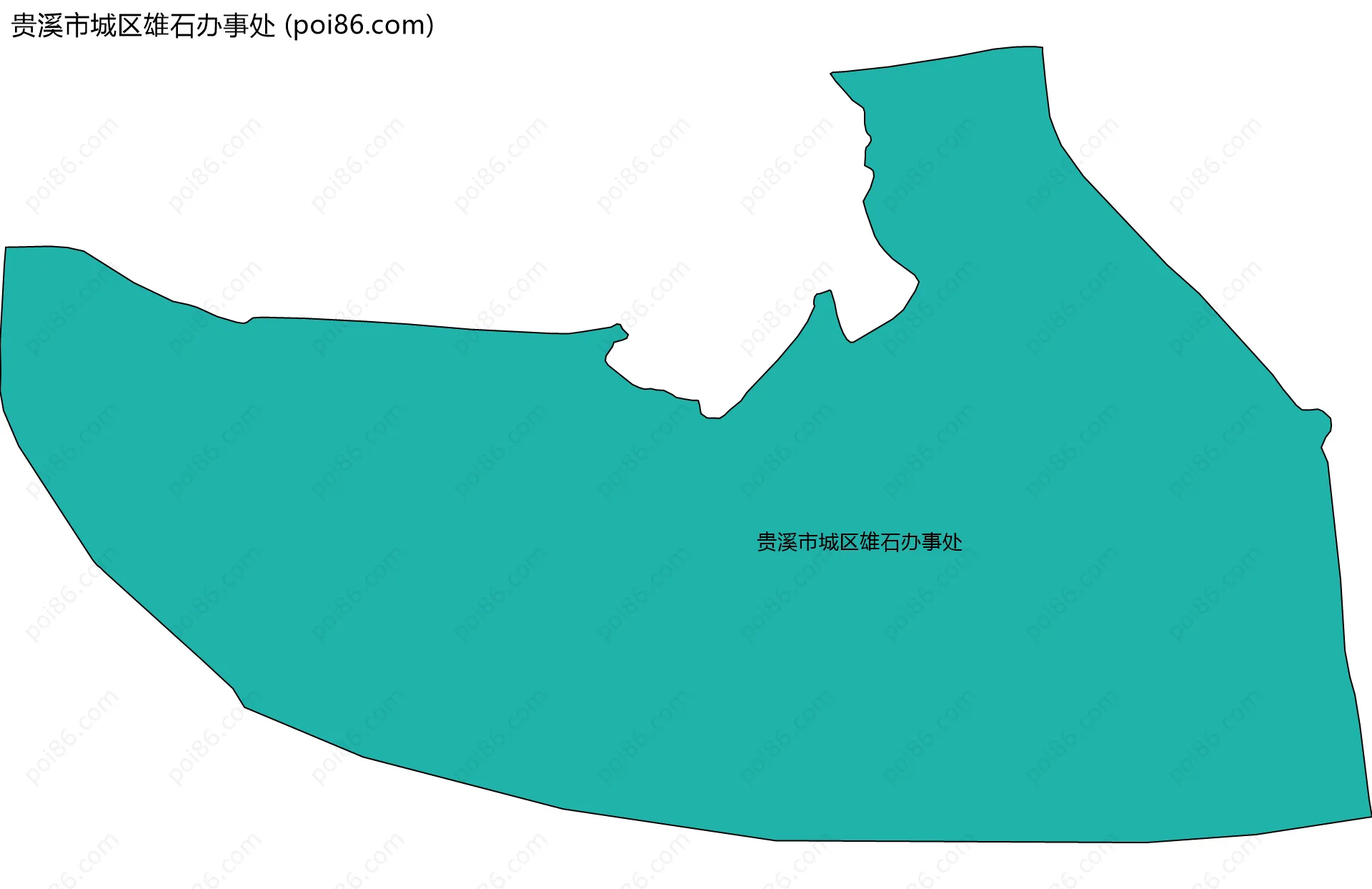 贵溪市城区雄石办事处边界地图