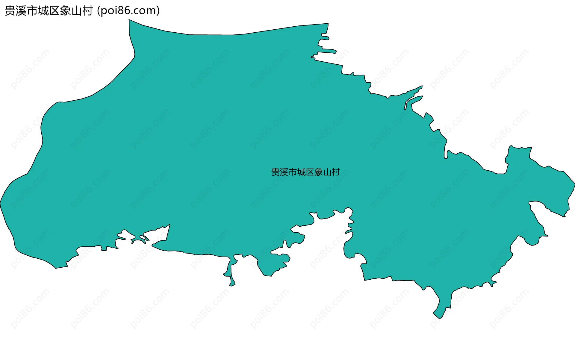 贵溪市城区象山村边界地图