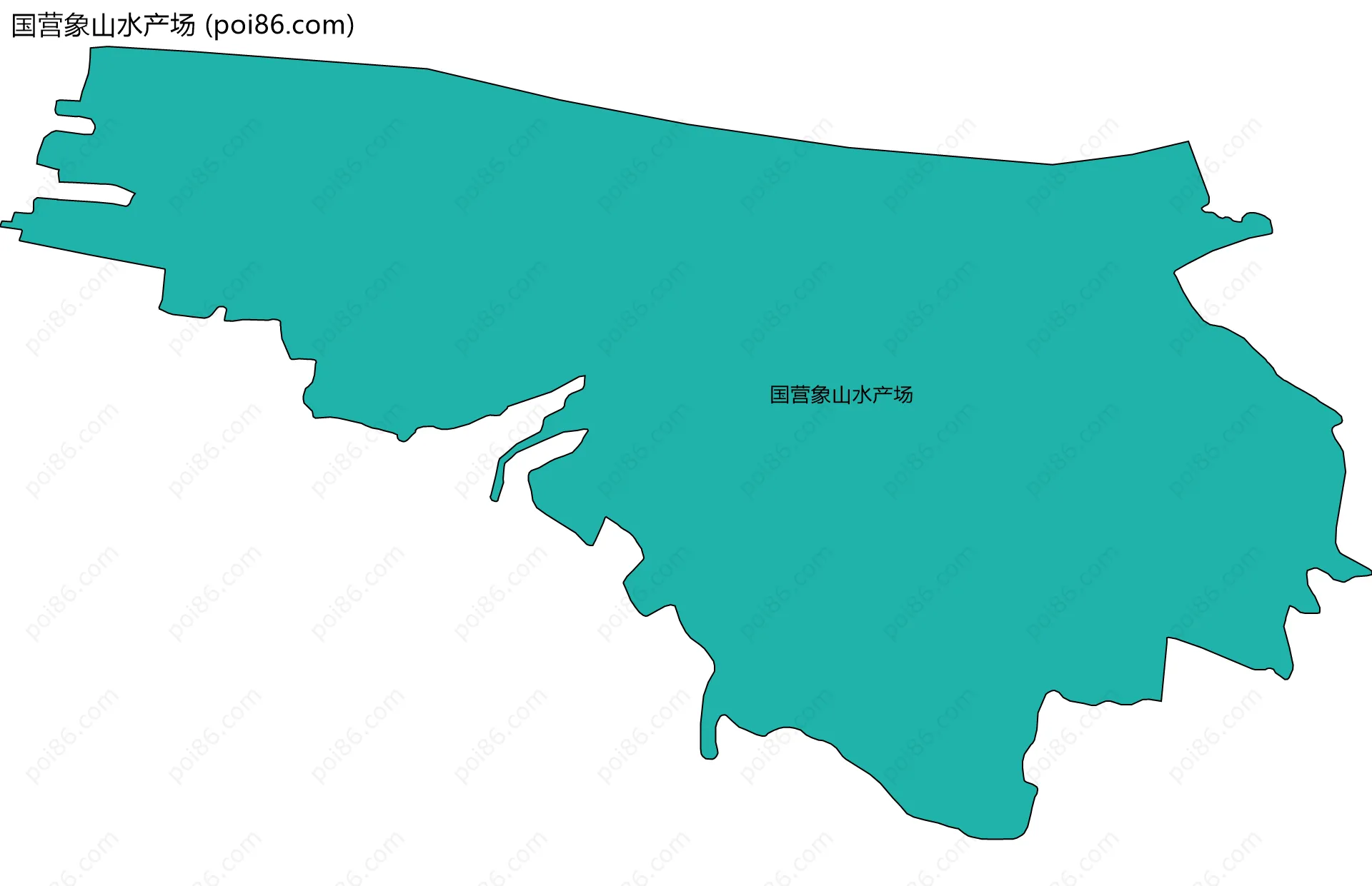 国营象山水产场边界地图