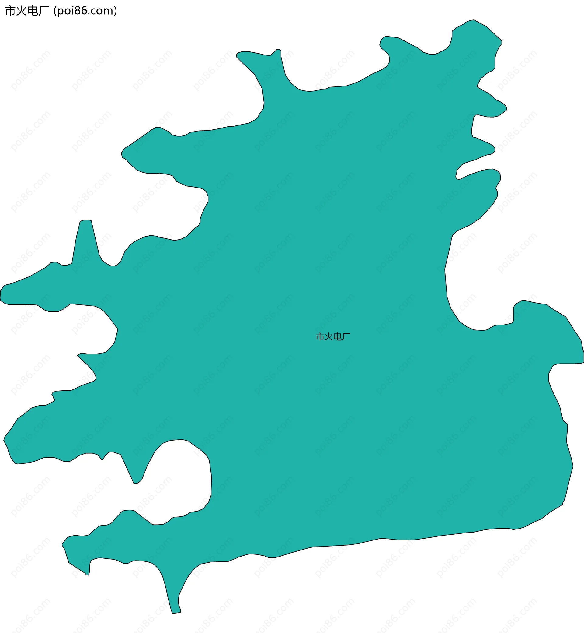 市火电厂边界地图