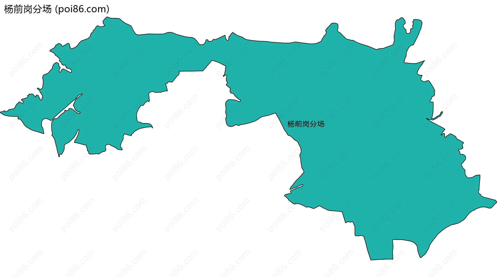 杨前岗分场边界地图