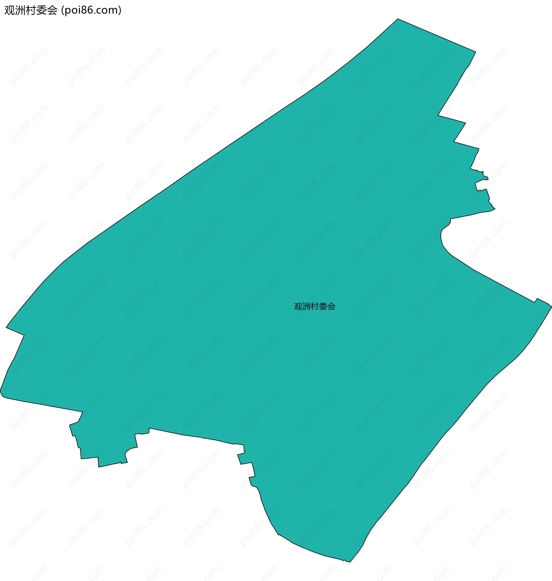 观洲村委会边界地图