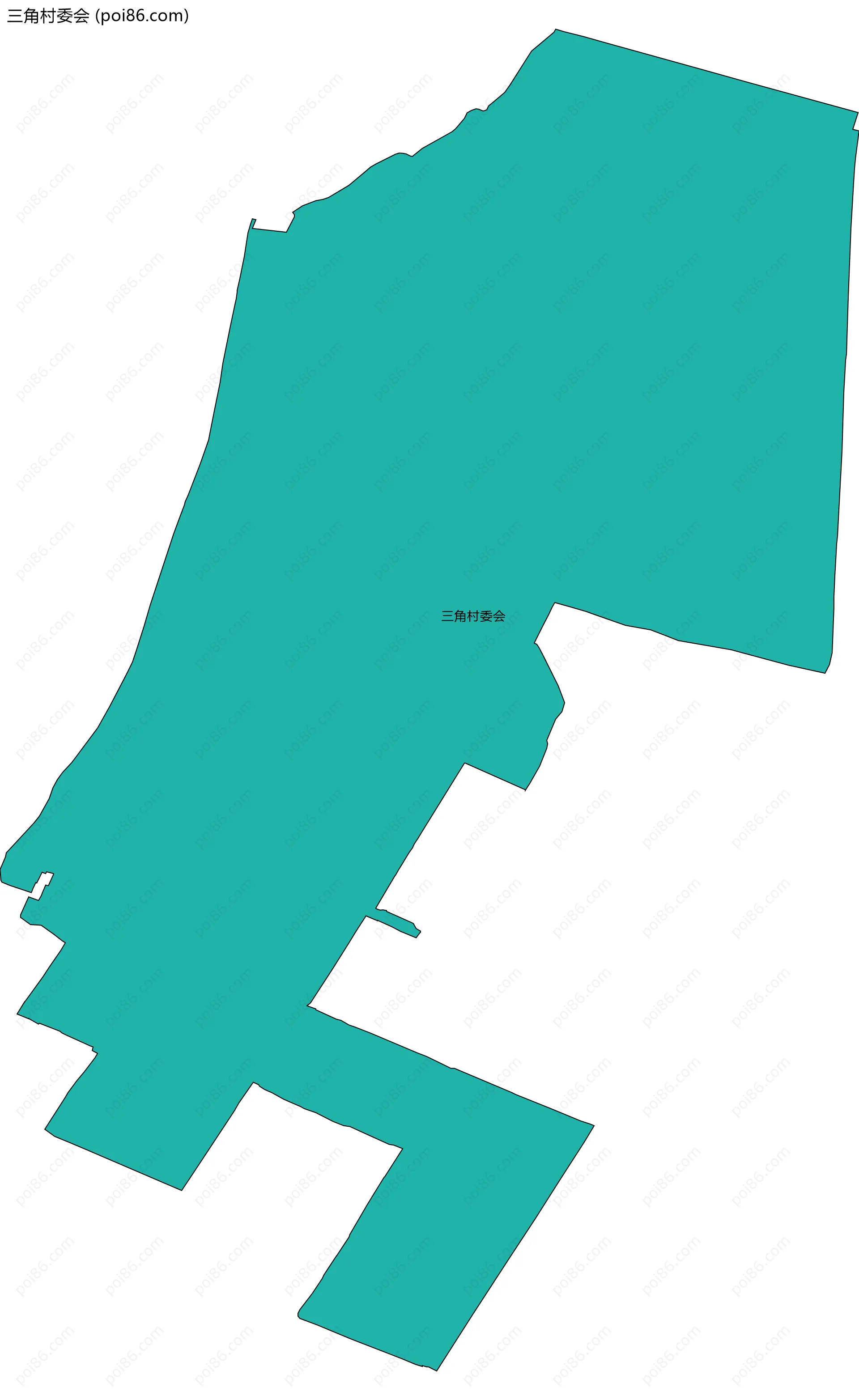 三角村委会边界地图